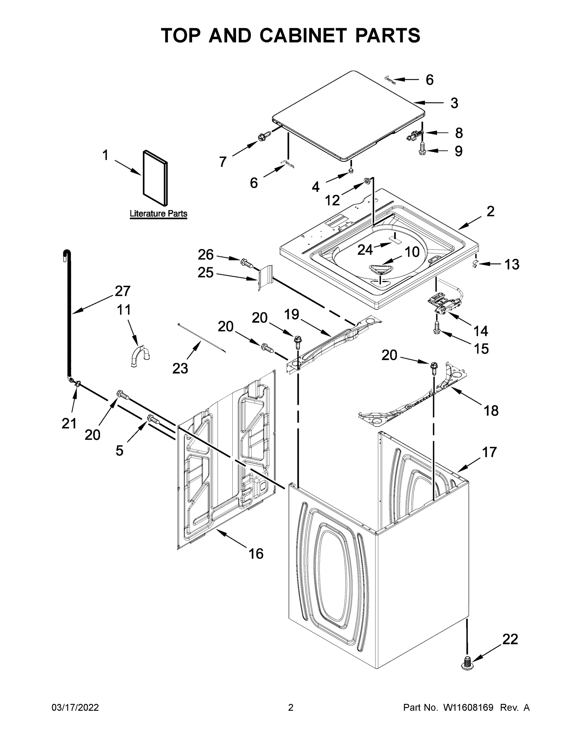 02 - TOP AND CABINET PARTS