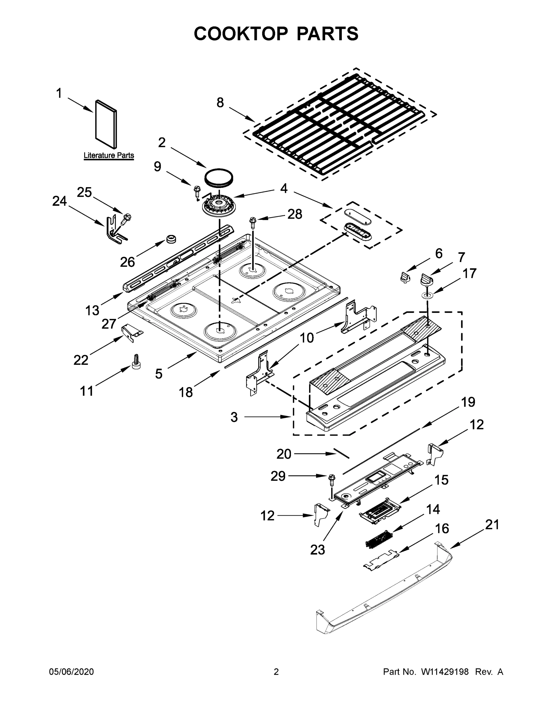 02 - COOKTOP PARTS