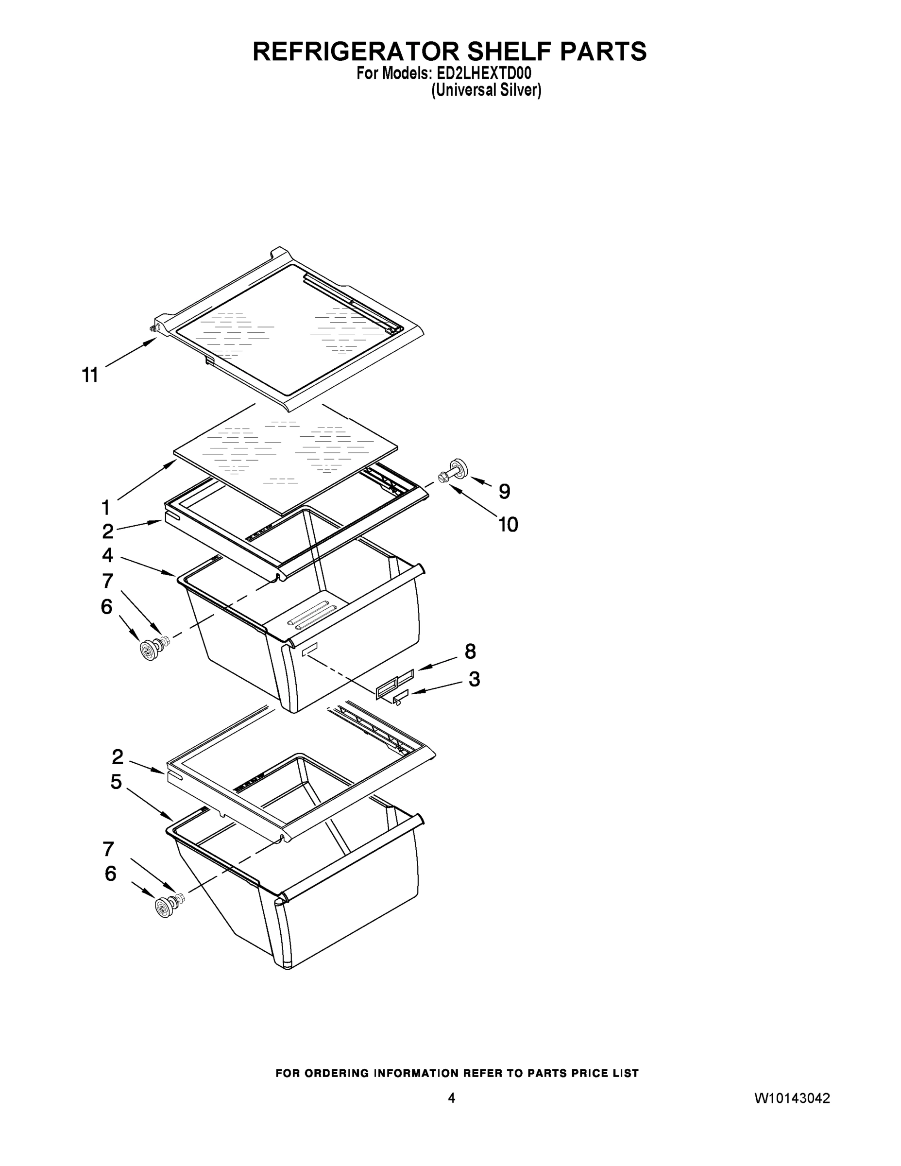 03 - REFRIGERATOR SHELF PARTS