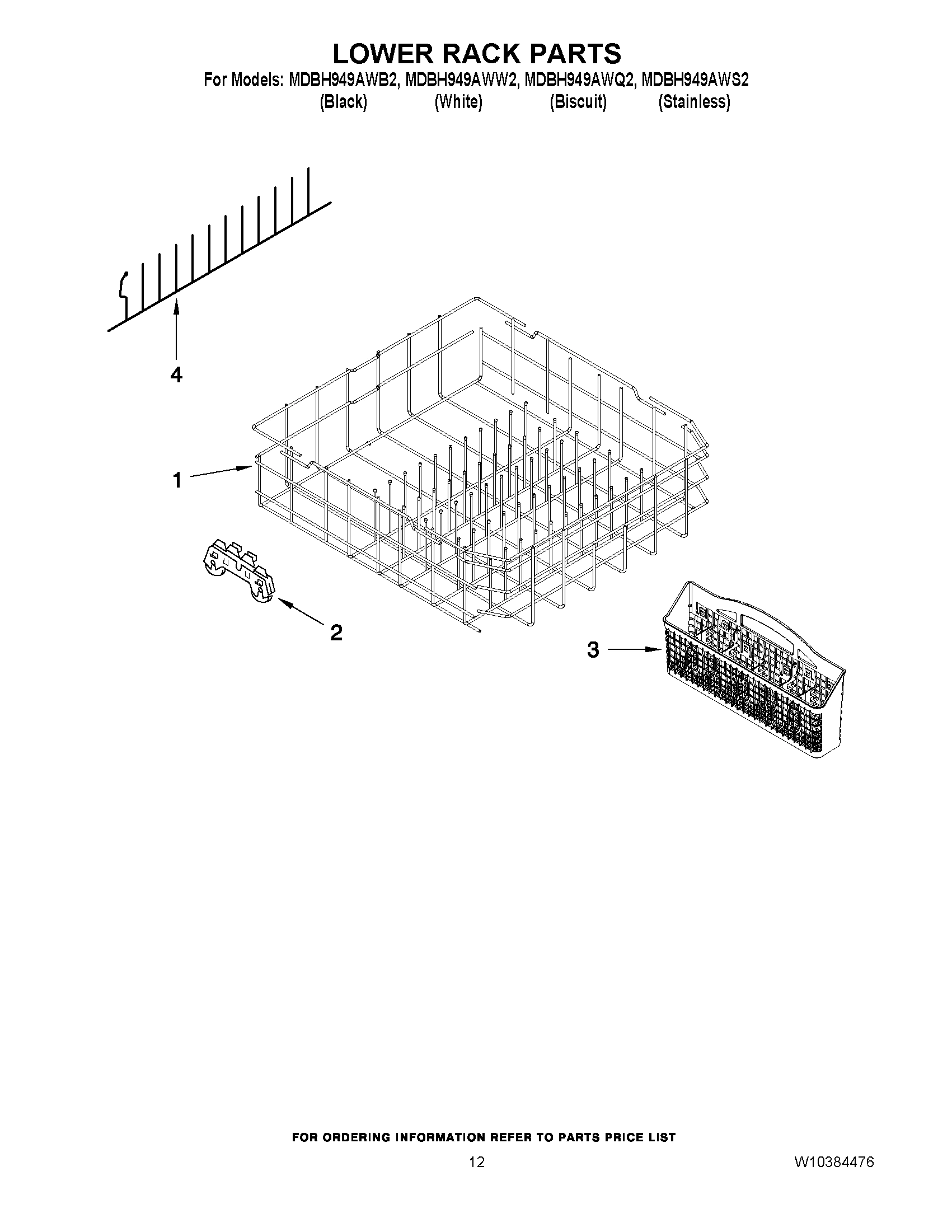 10 - LOWER RACK PARTS