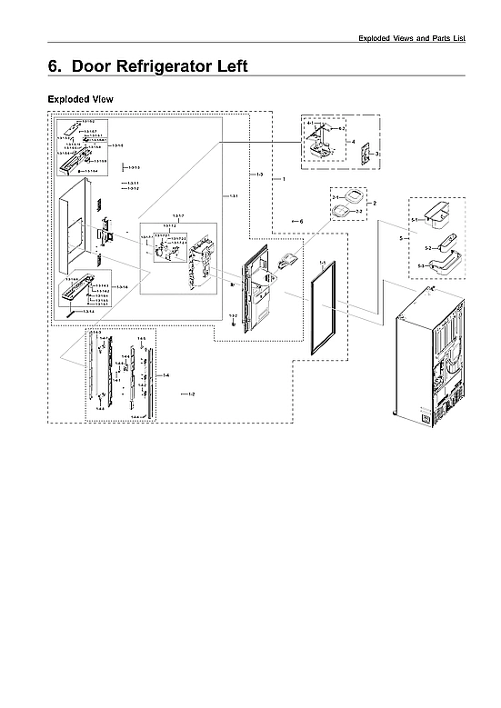 LEFT REFRIGERATOR DOOR PARTS
