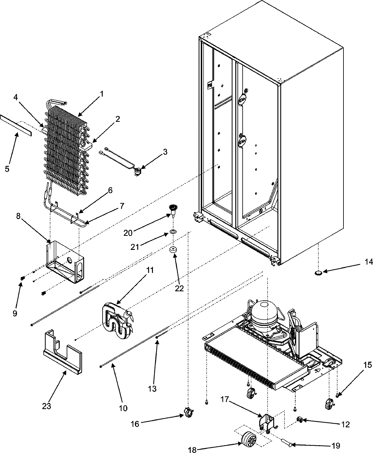 06 - EVAPORATOR ASSY./ROLLERS/WATER TANK