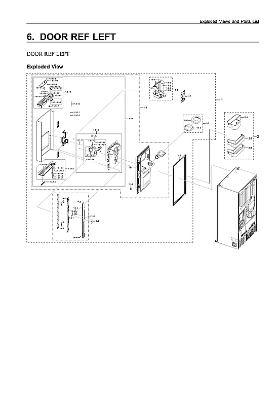 LEFT REFRIGERATOR DOOR PARTS