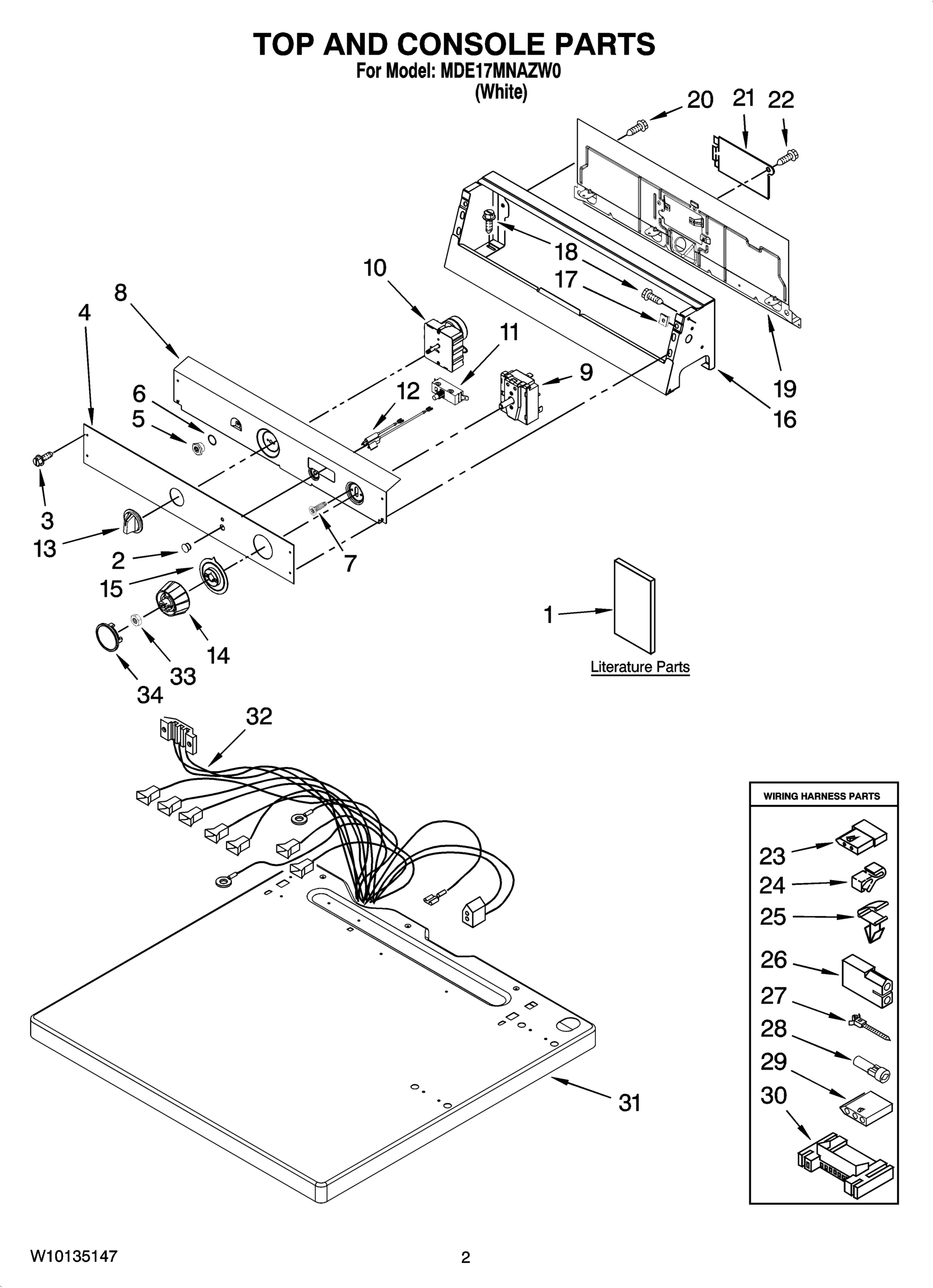 01 - TOP AND CONSOLE PARTS