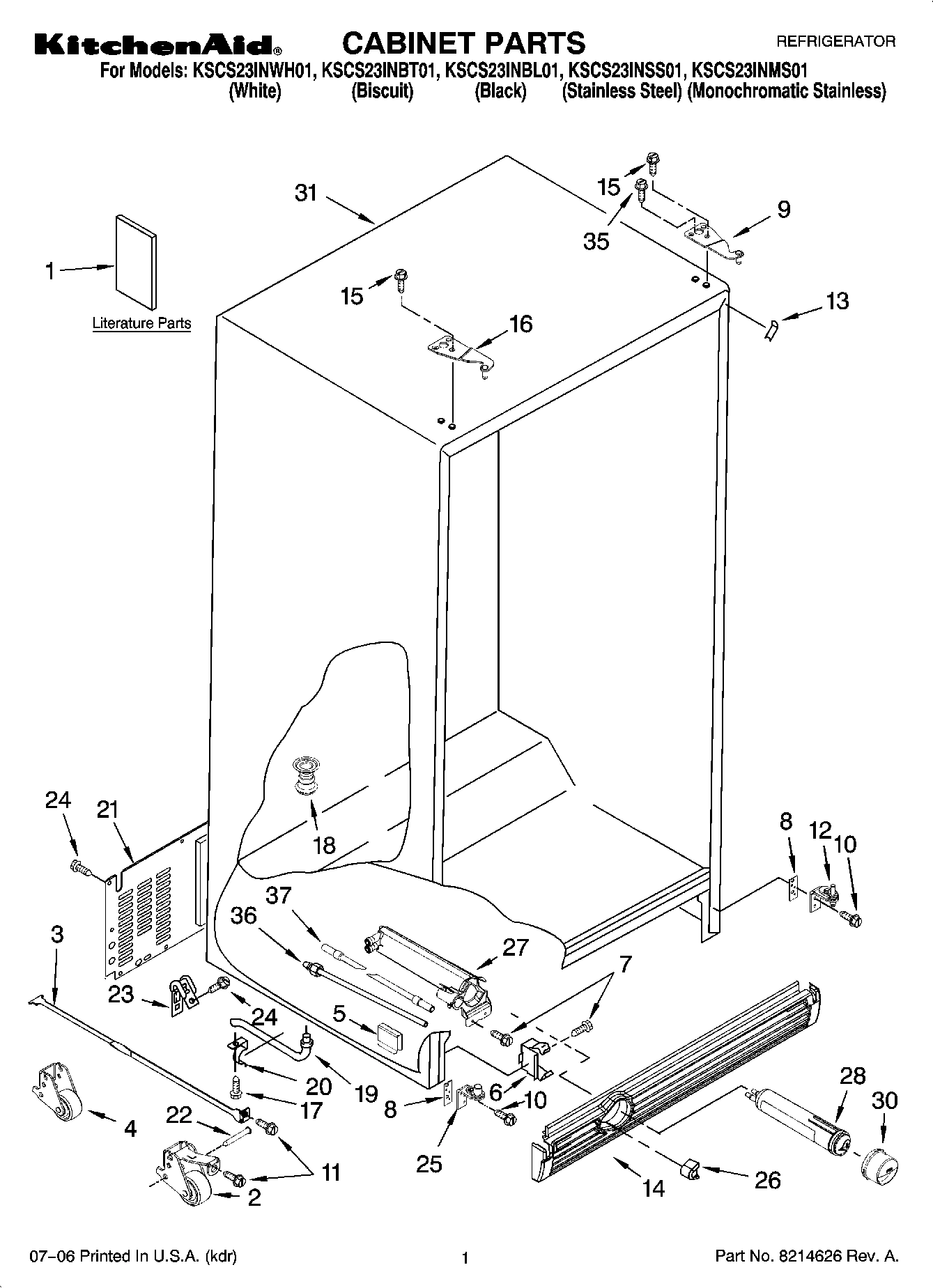 01 - CABINET PARTS
