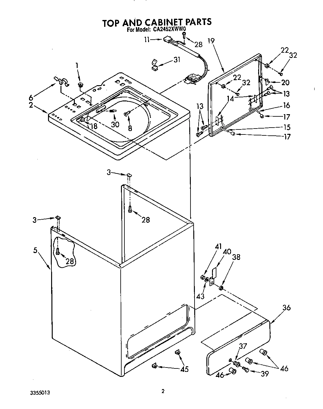 02 - TOP AND CABINET, LIT/OPTIONAL