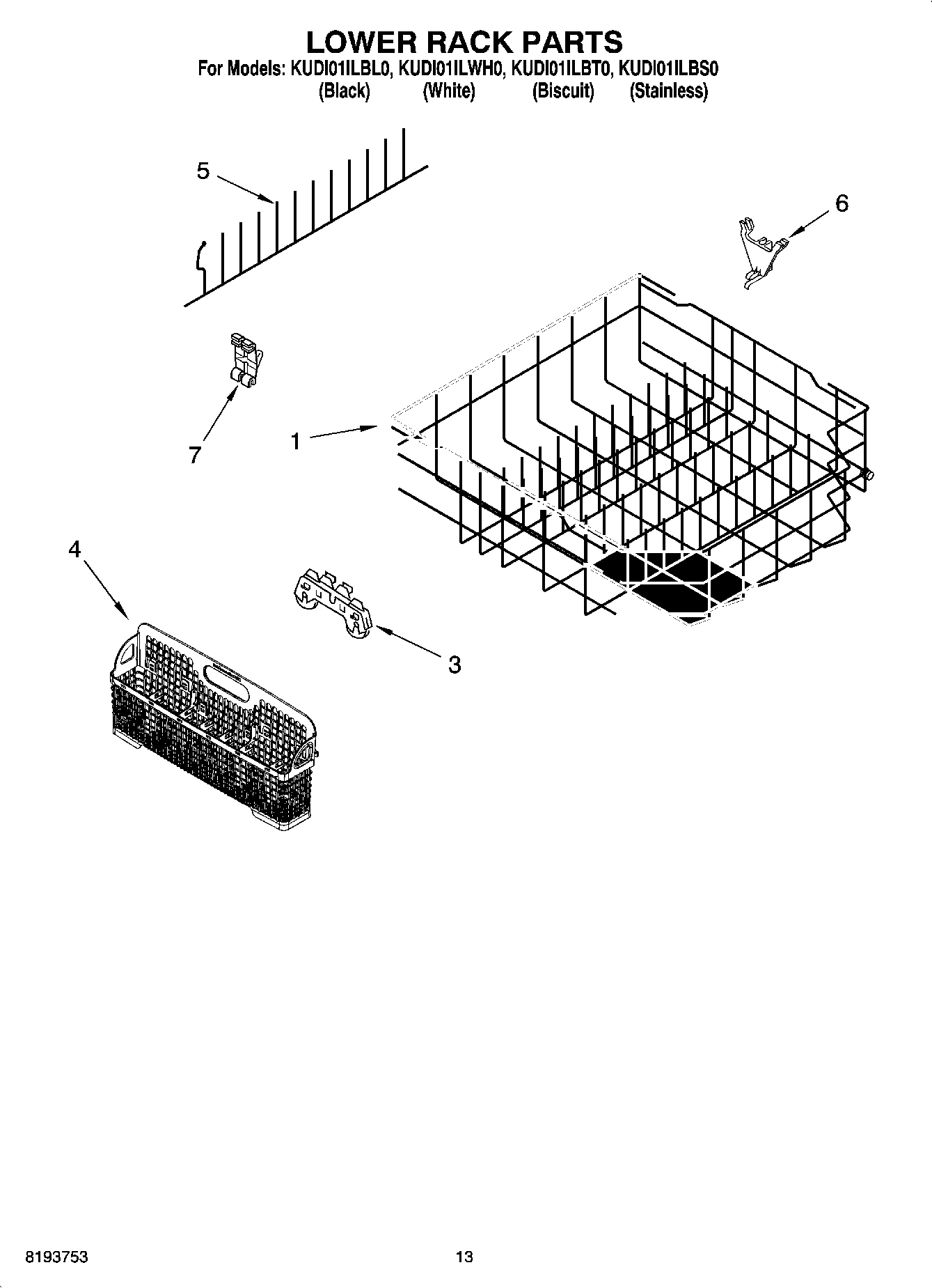 11 - LOWER RACK PARTS