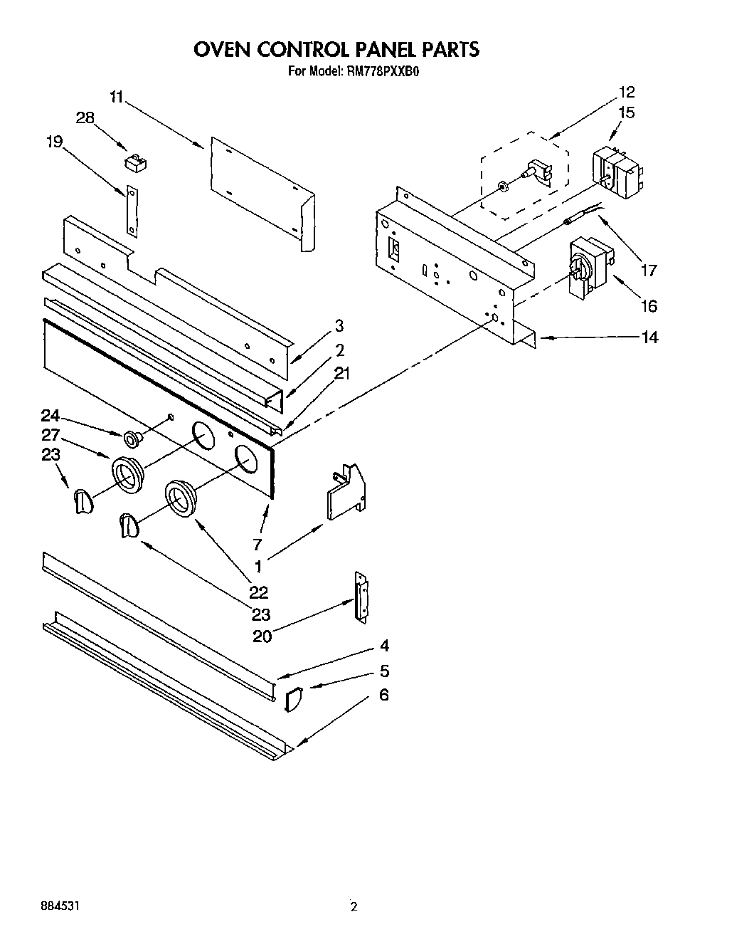 02 - OVEN CONTROL PANEL, LIT/OPTIONAL
