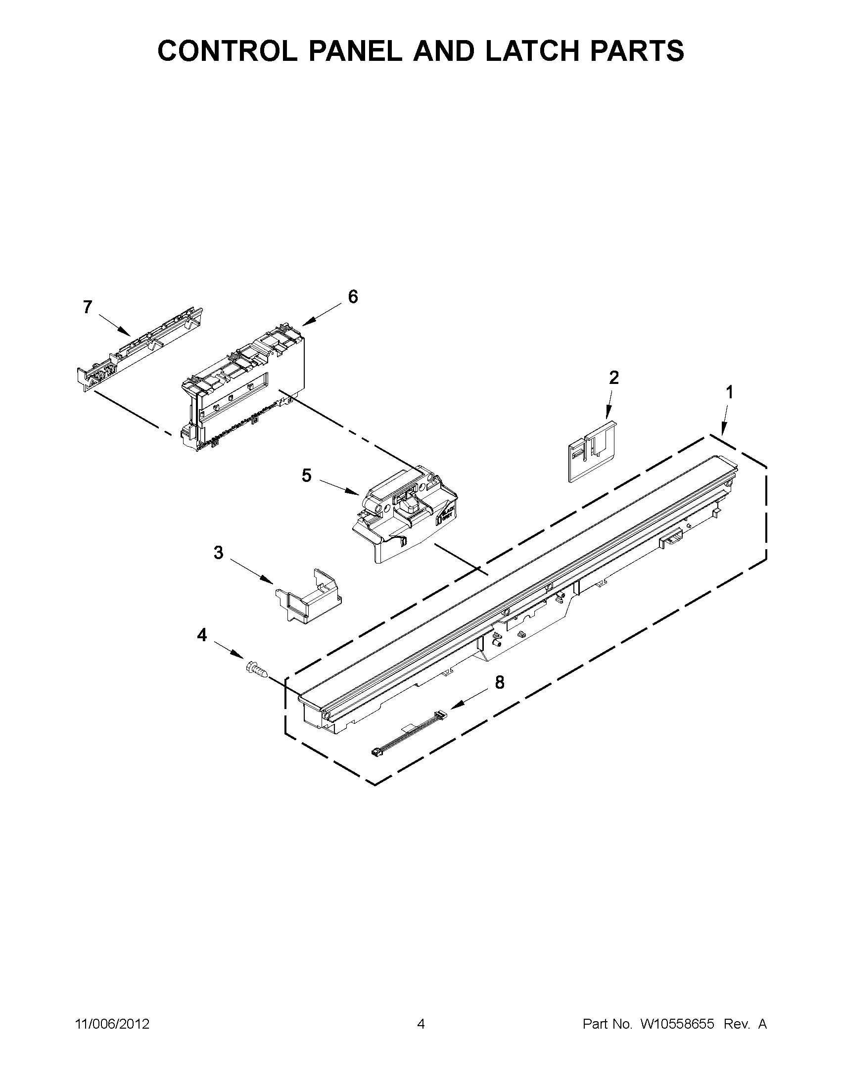 02 - CONTROL PANEL AND LATCH PARTS