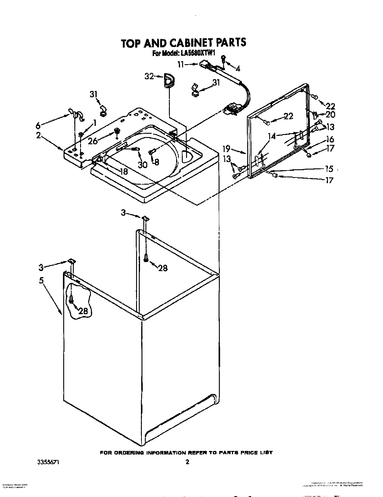 02 - TOP AND CABINET, LIT/OPTIONAL