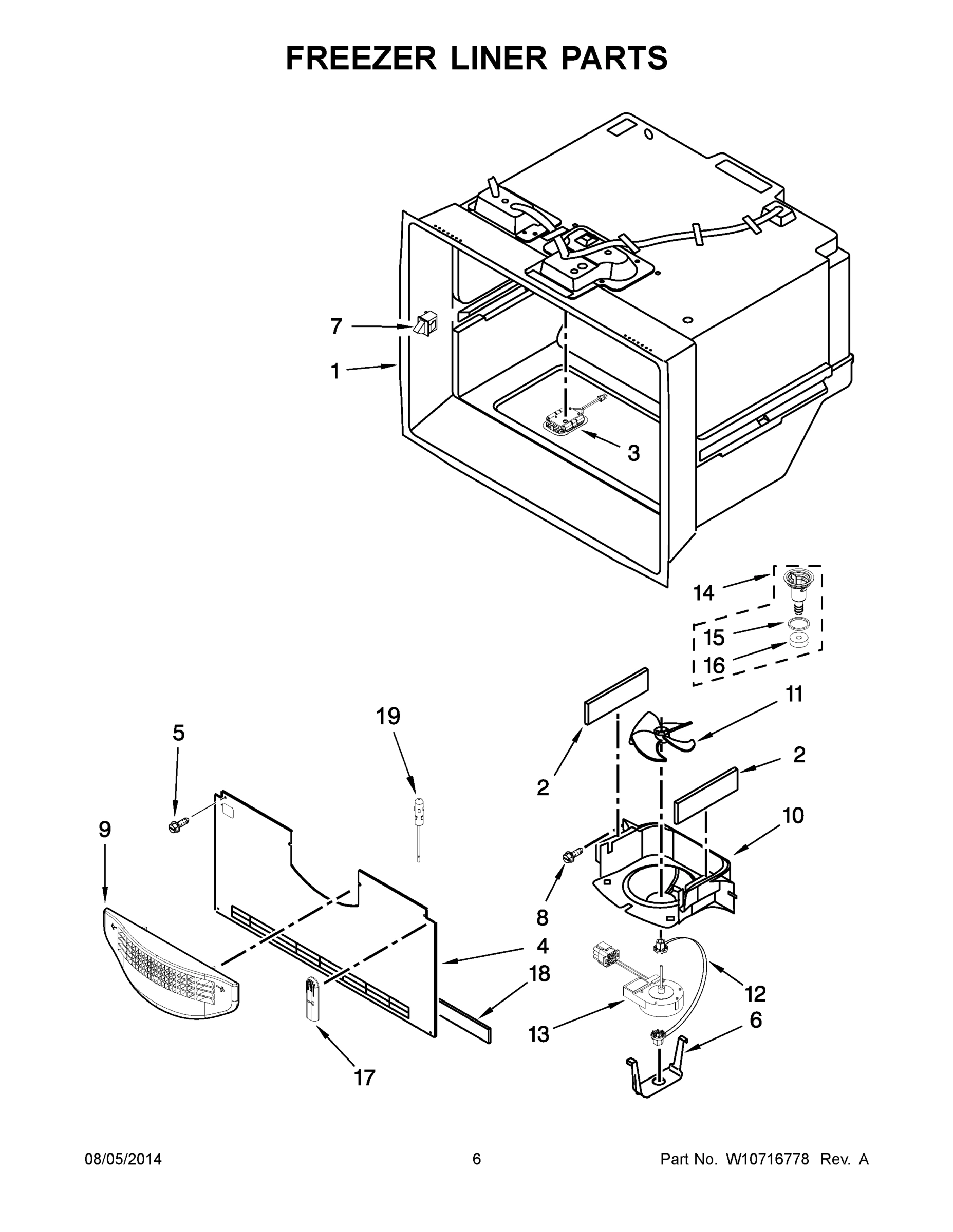 04 - FREEZER LINER PARTS