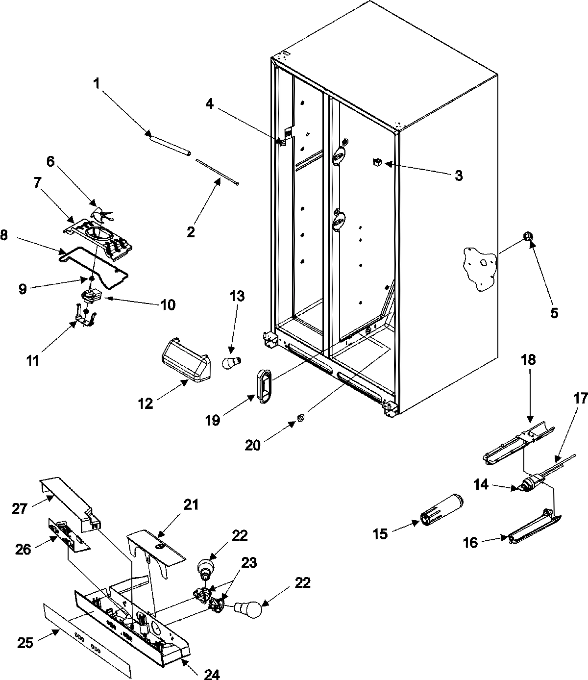 11 - EVAP FAN ASSY AND CONTROLS