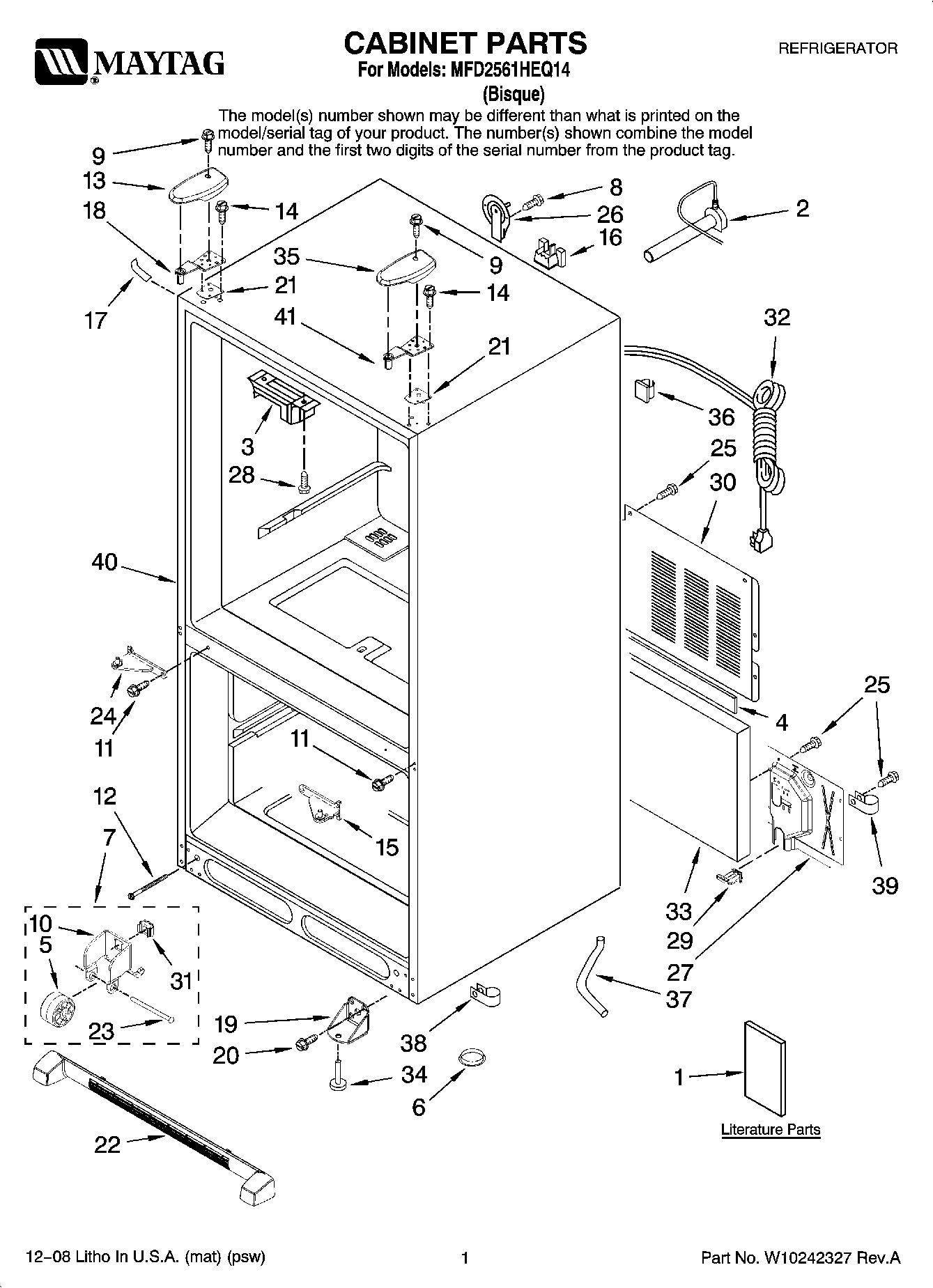 01 - CABINET PARTS