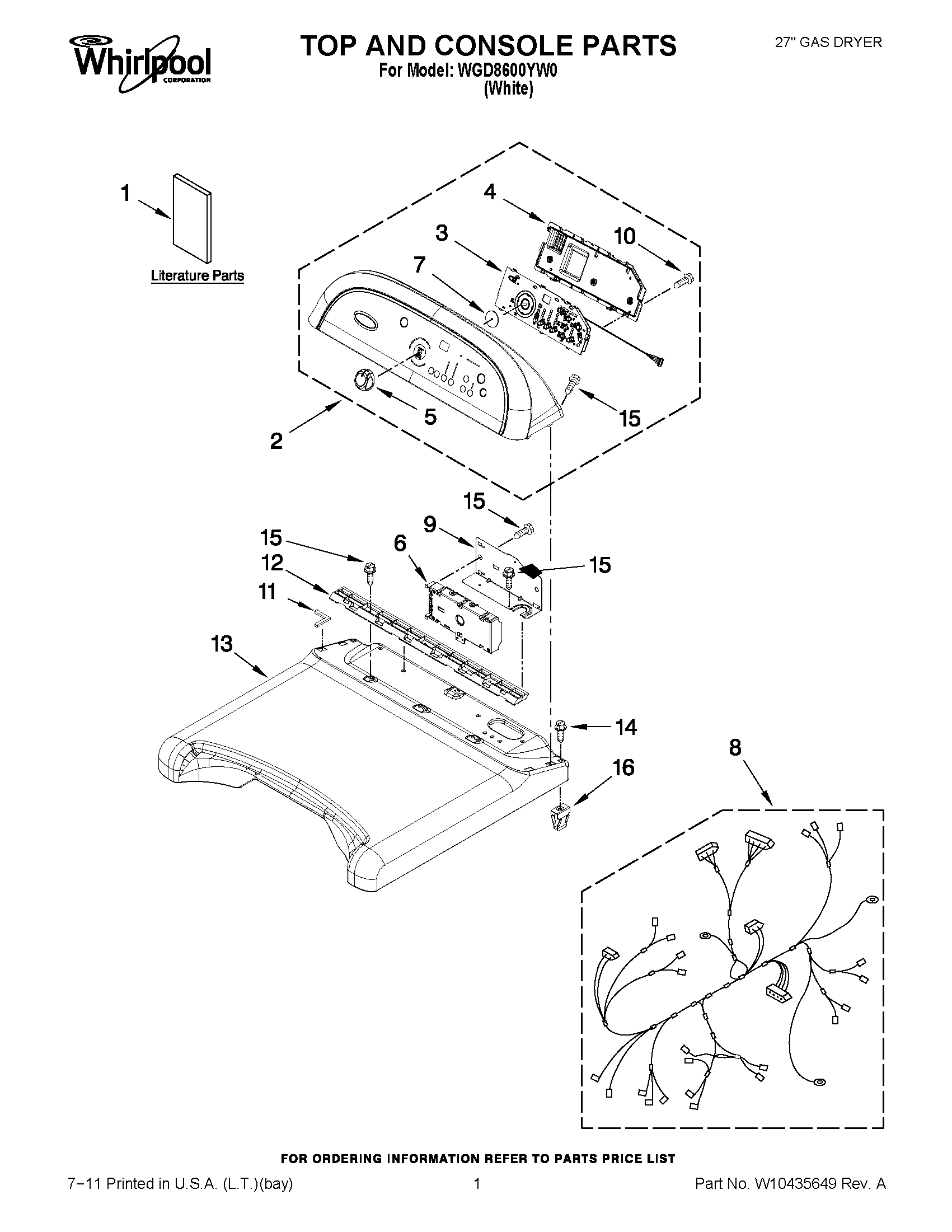 01 - TOP AND CONSOLE PARTS
