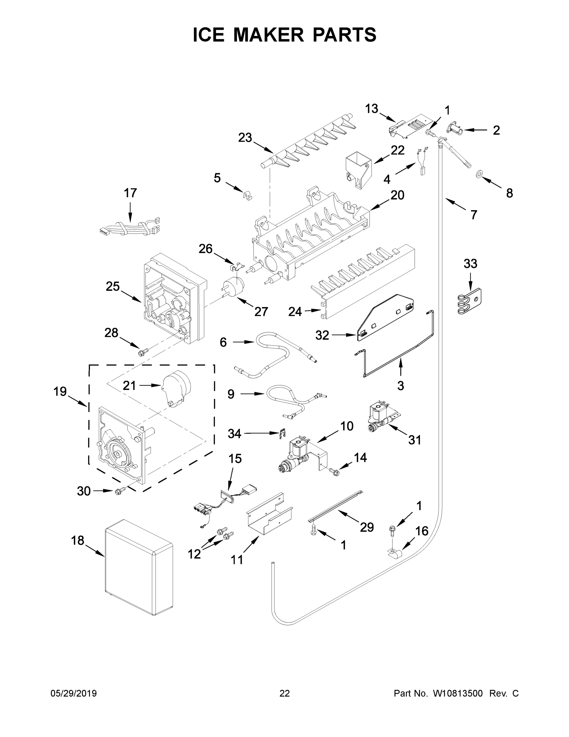 12 - ICE MAKER PARTS