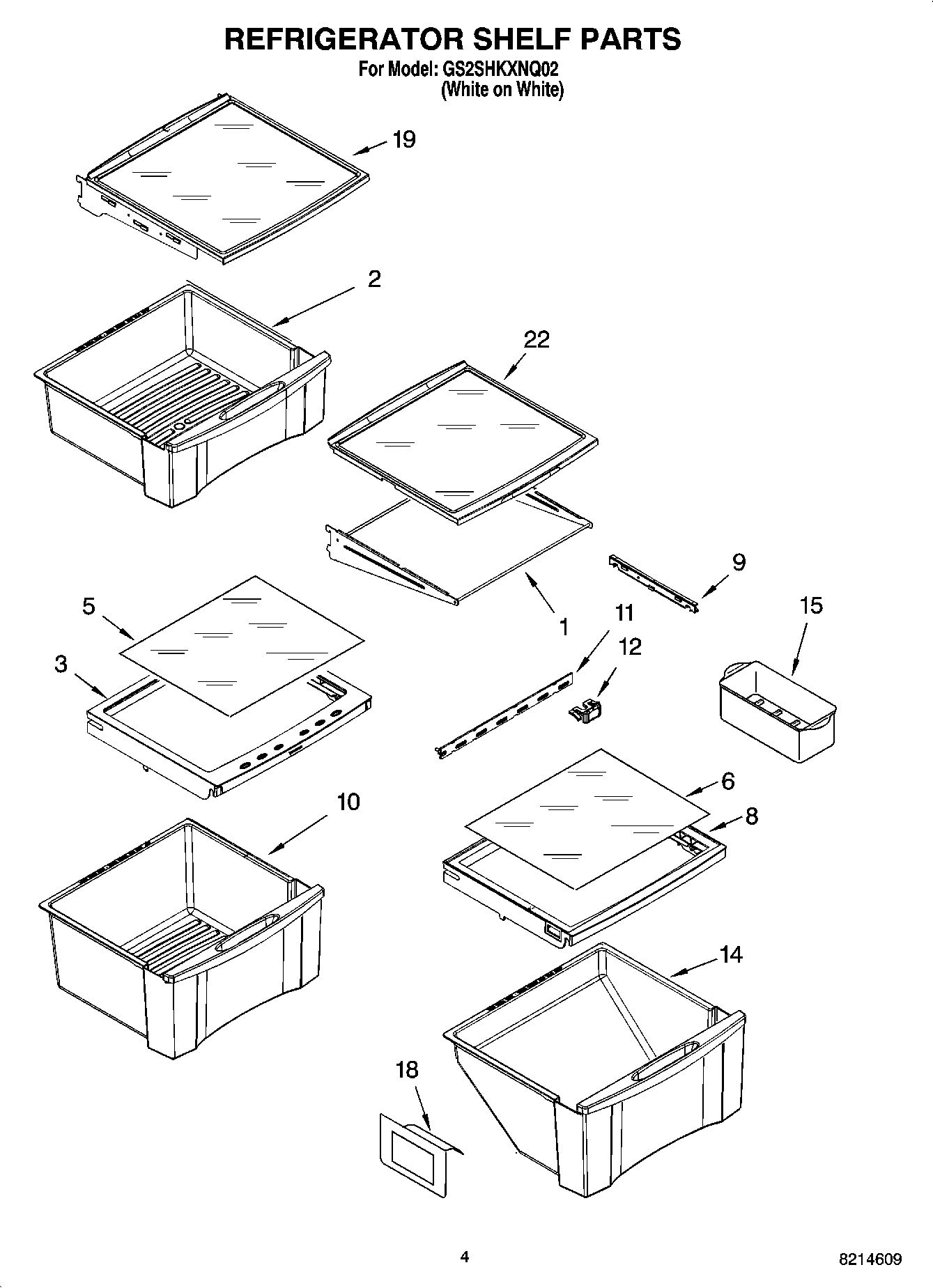 03 - REFRIGERATOR SHELF PARTS
