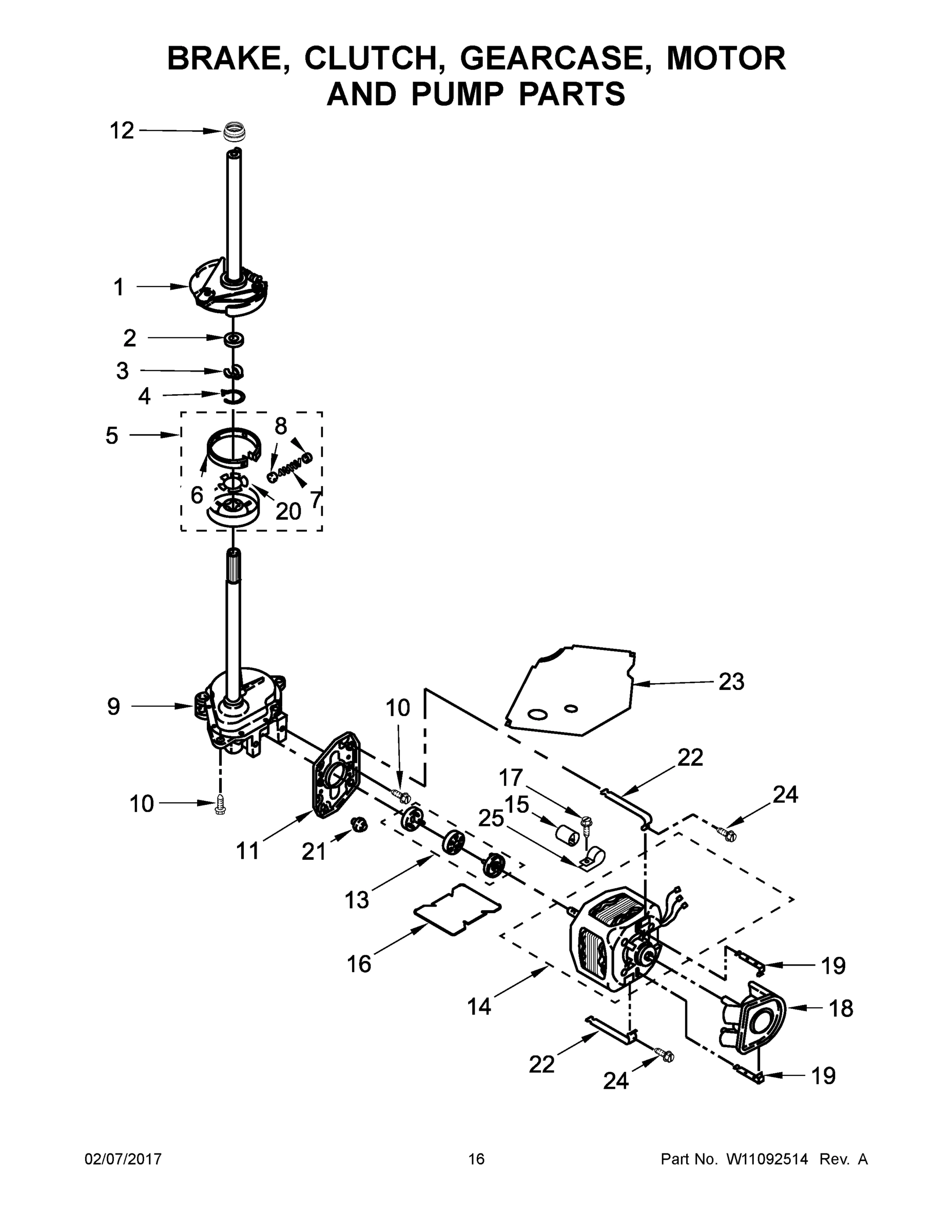 09 - BRAKE, CLUTCH, GEARCASE, MOTOR AND PUMP PARTS