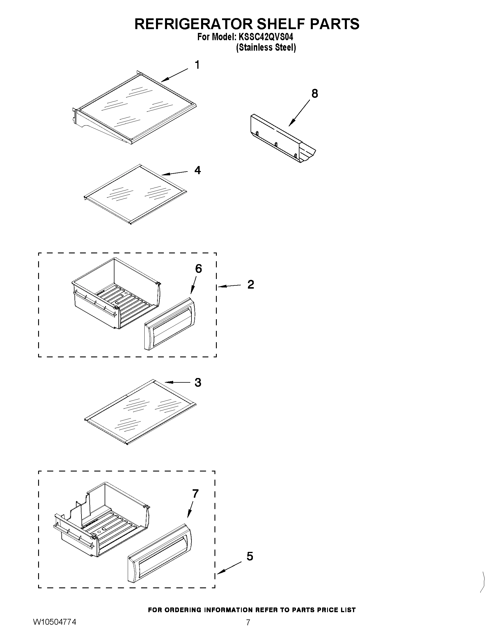 05 - REFRIGERATOR SHELF PARTS