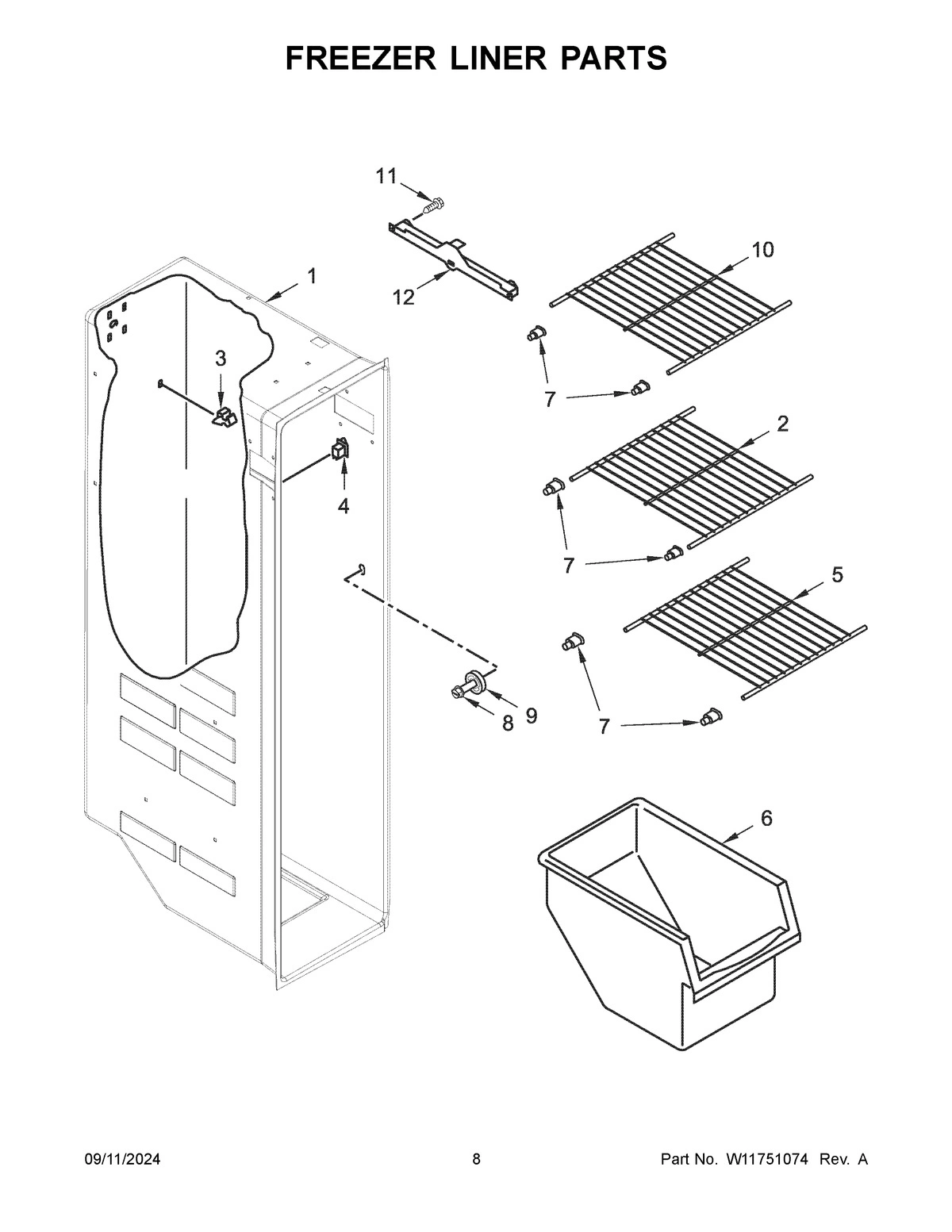 05 - FREEZER LINER PARTS