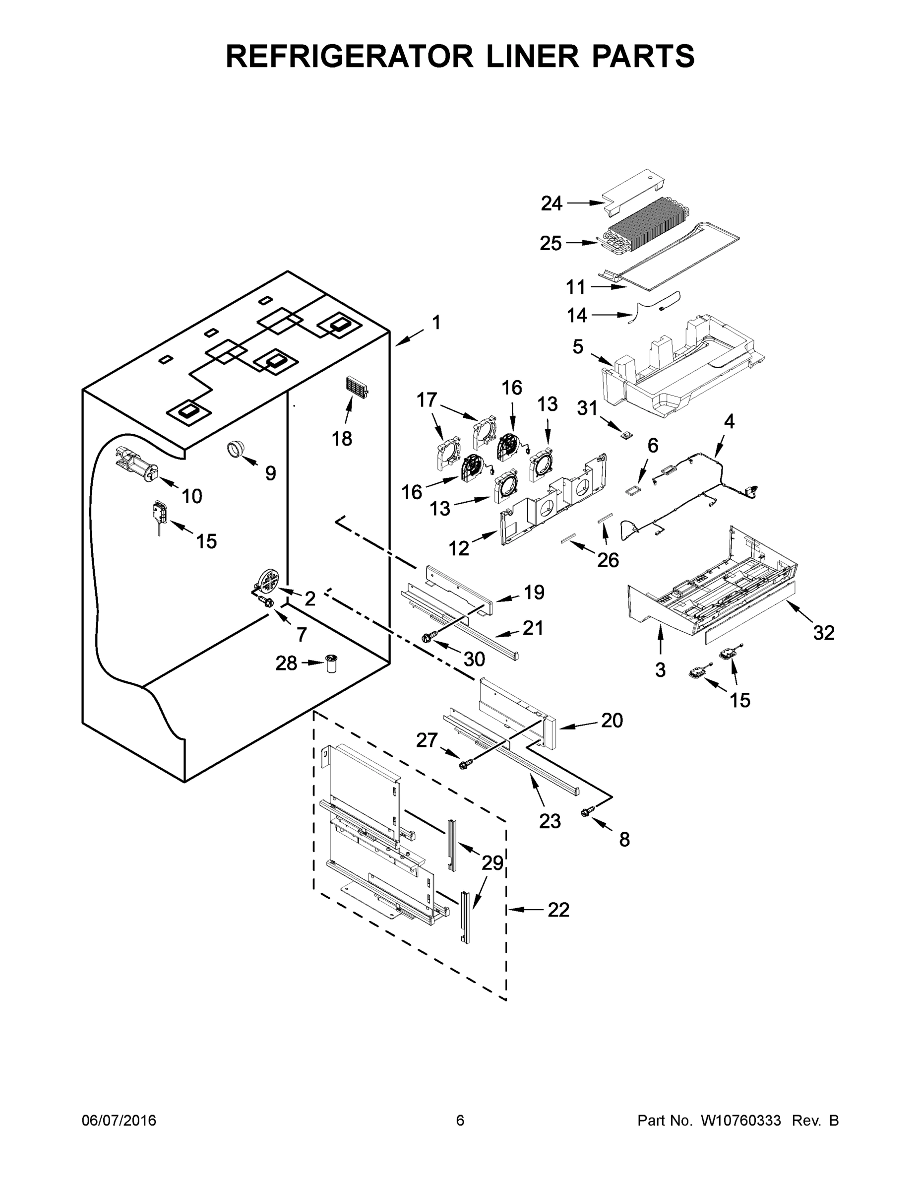 04 - REFRIGERATOR LINER PARTS