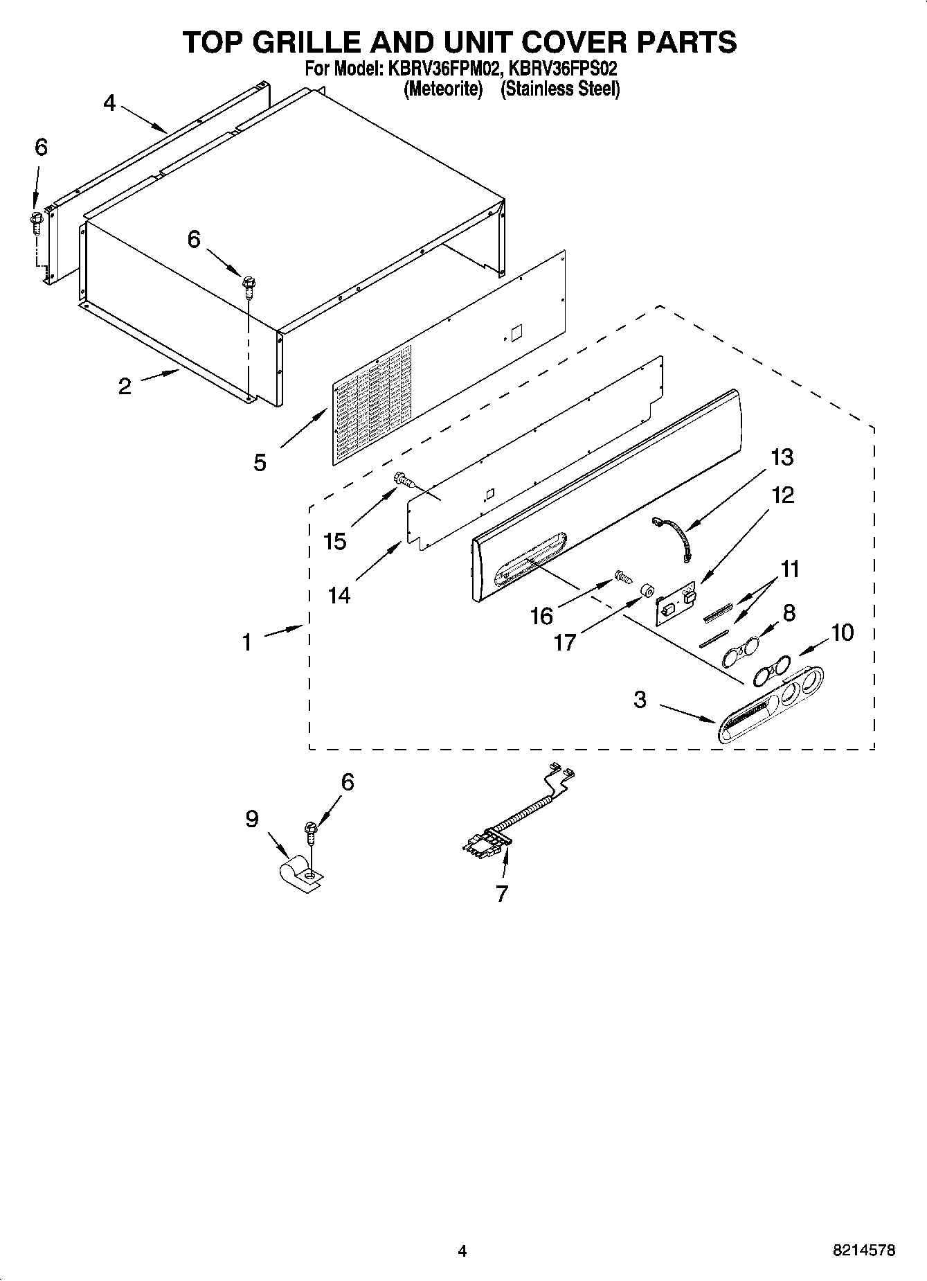03 - TOP GRILLE AND UNIT COVER PARTS