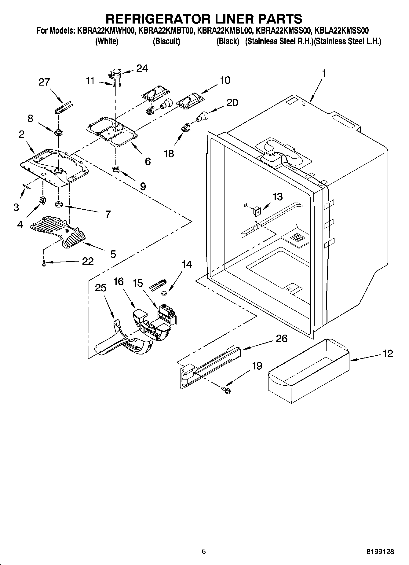 04 - REFRIGERATOR LINER PARTS