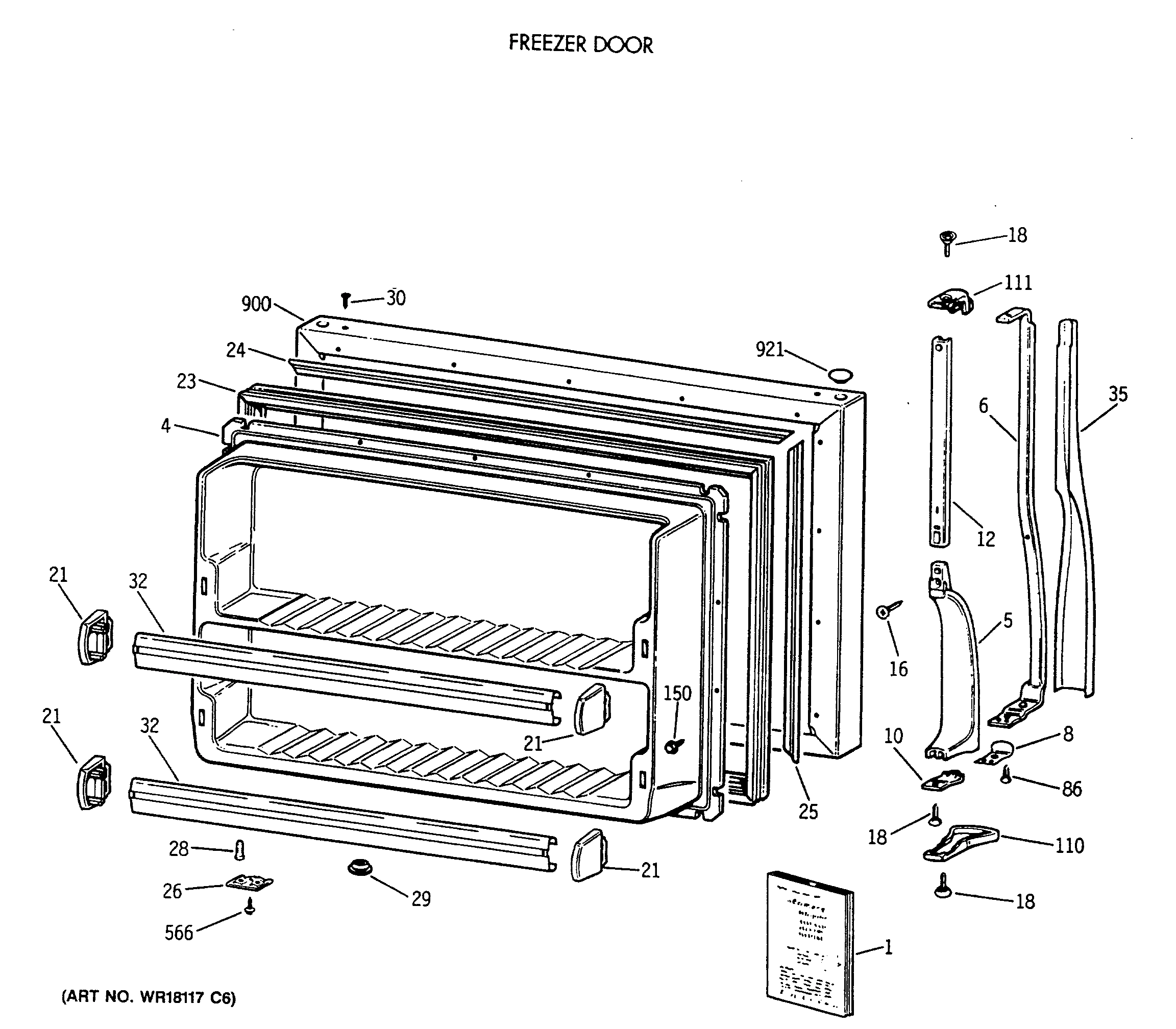 FREEZER DOOR