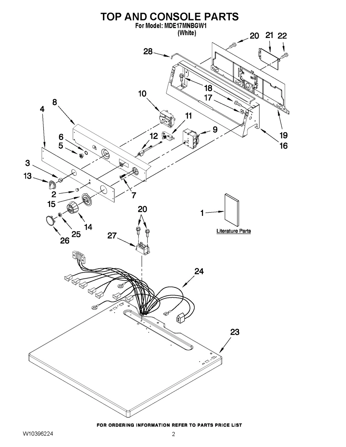 01 - TOP AND CONSOLE PARTS