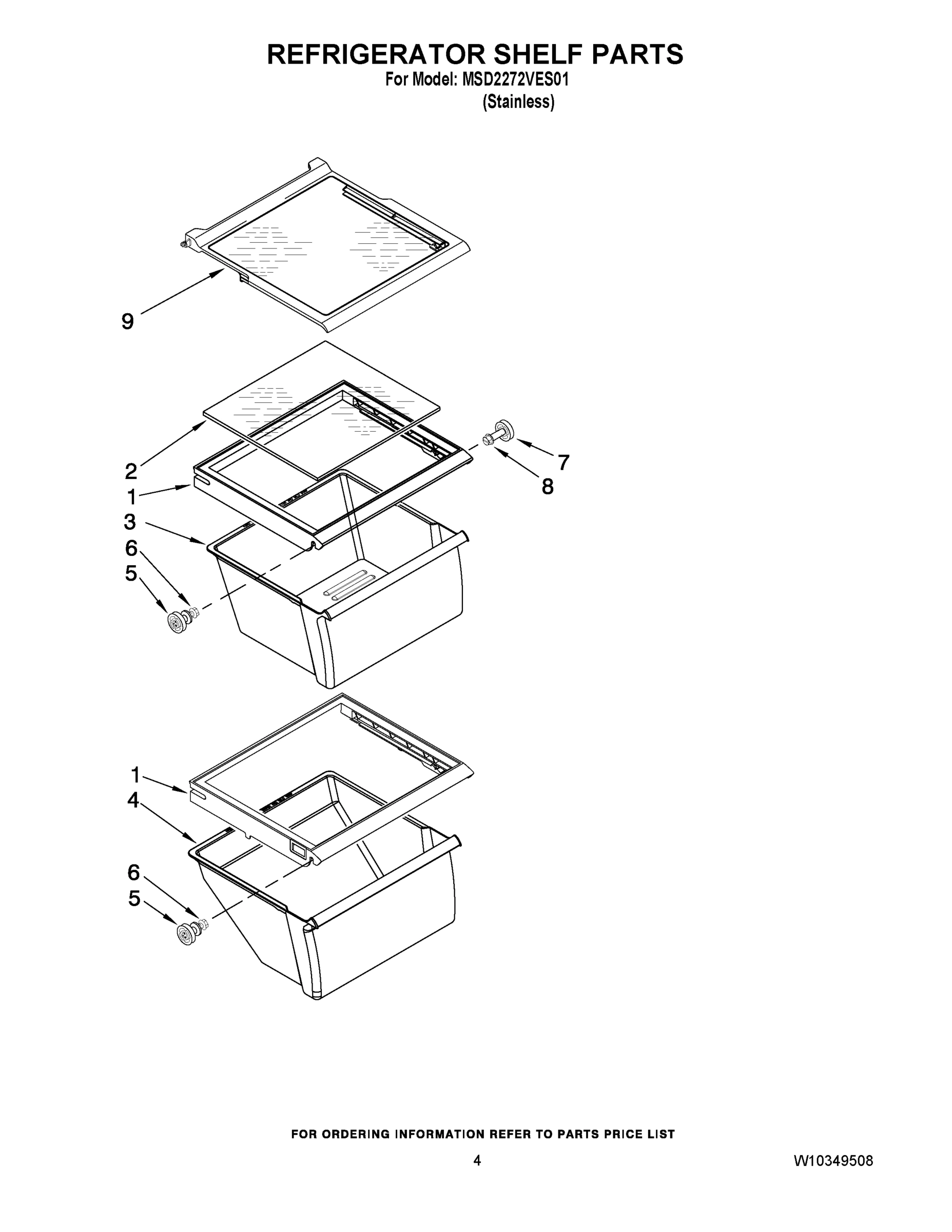 03 - REFRIGERATOR SHELF PARTS