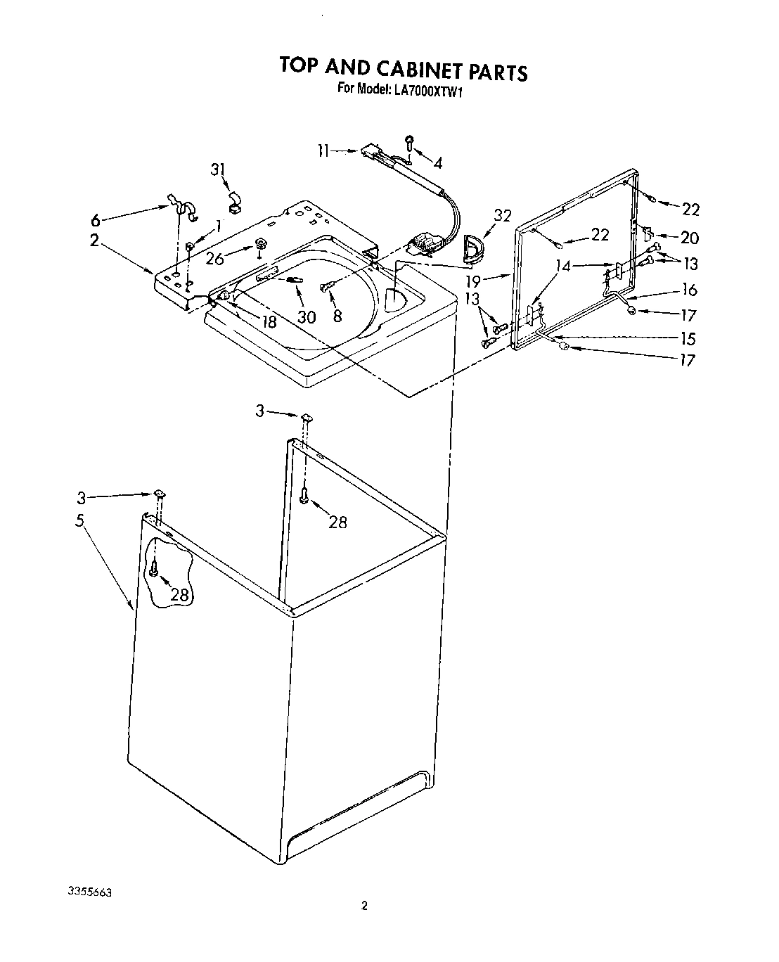 02 - TOP AND CABINET, LIT/OPTIONAL