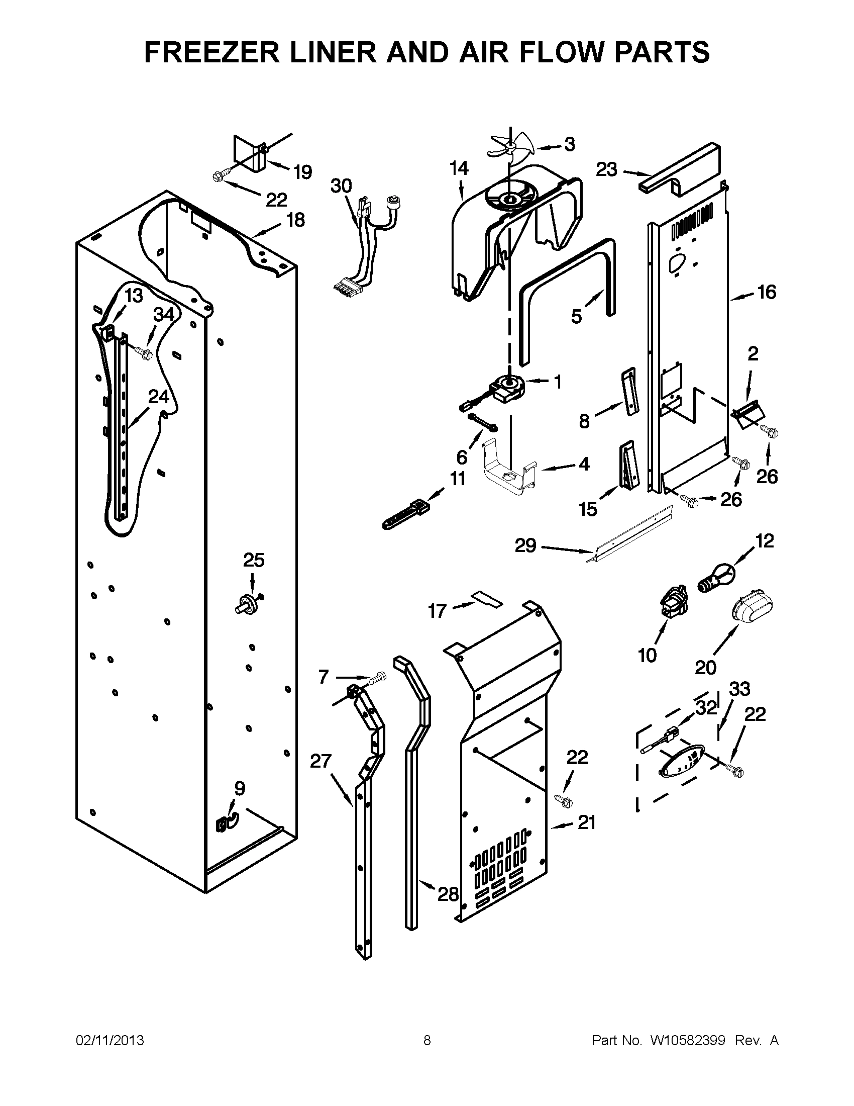 04 - FREEZER LINER AND AIR FLOW PARTS