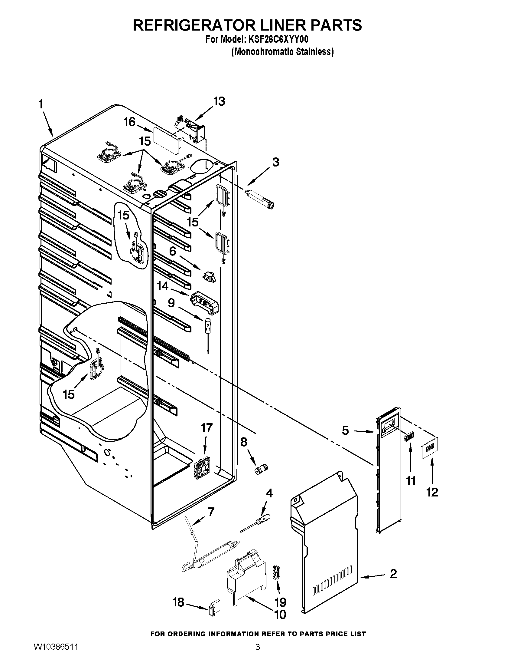 02 - REFRIGERATOR LINER PARTS