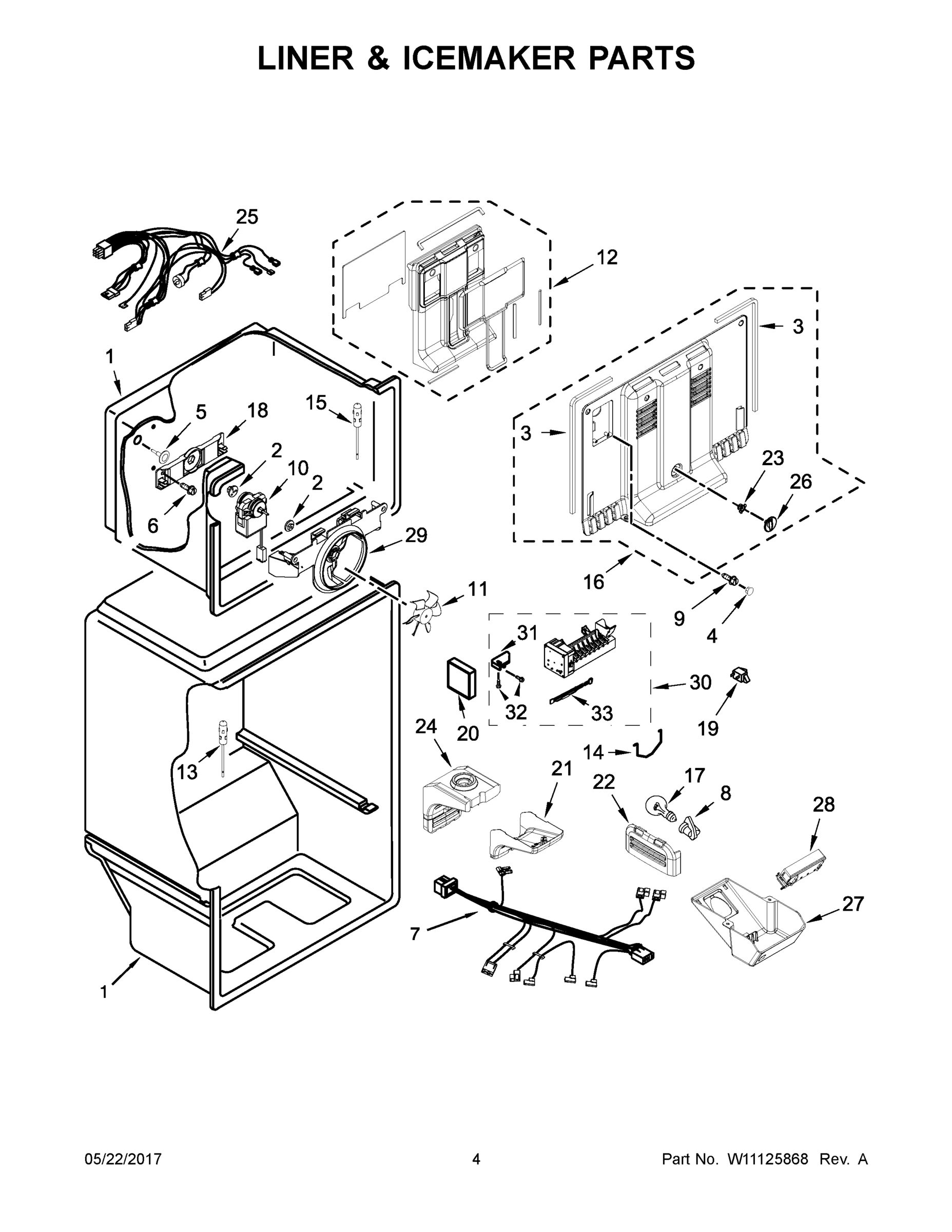 03 - LINER & ICEMAKER PARTS