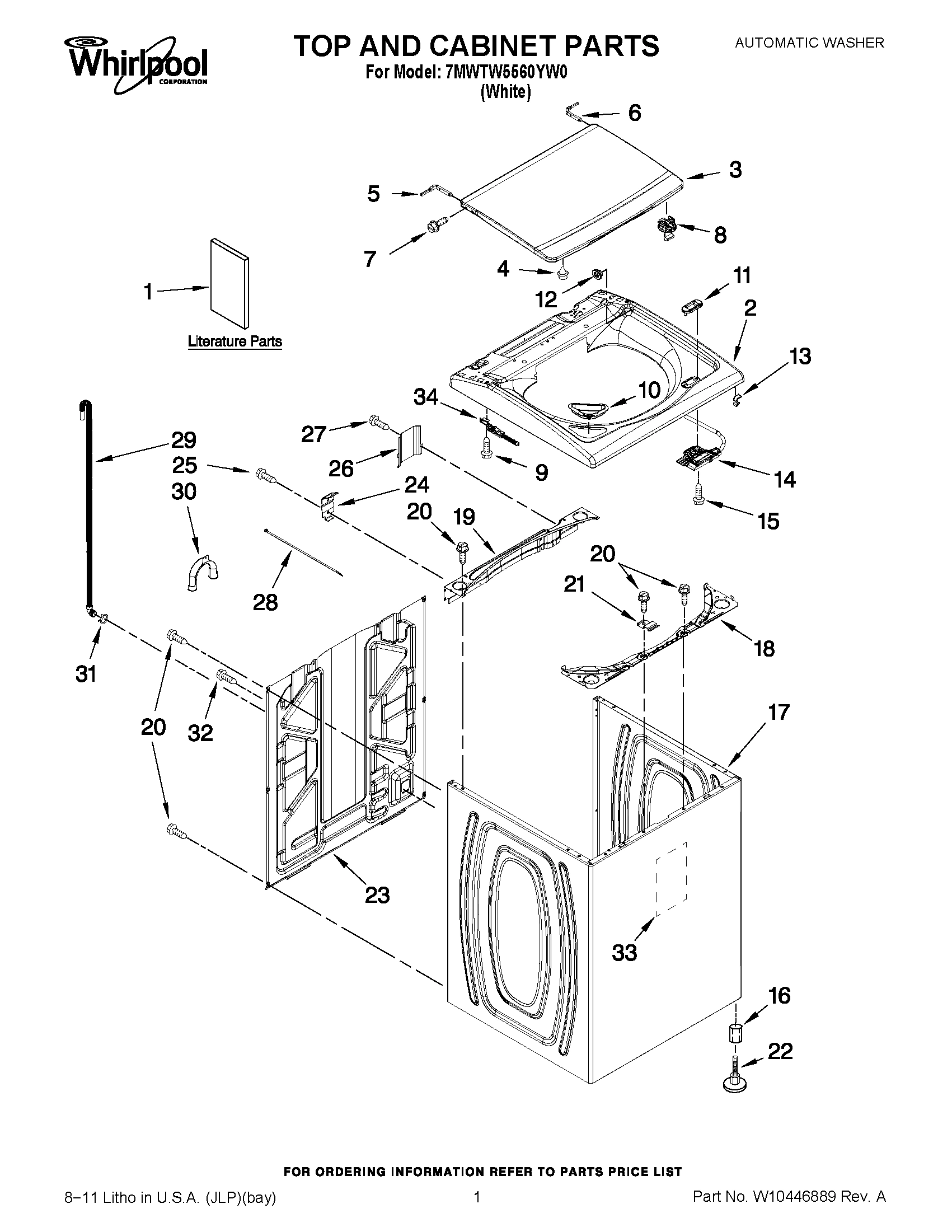 01 - TOP AND CABINET PARTS