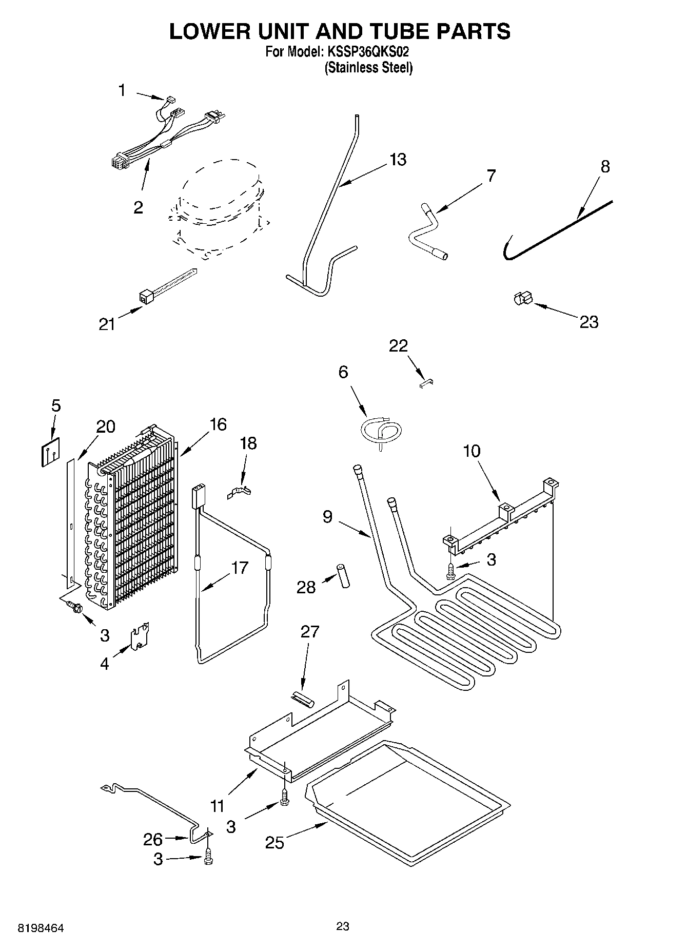 14 - LOWER UNIT AND TUBE PARTS