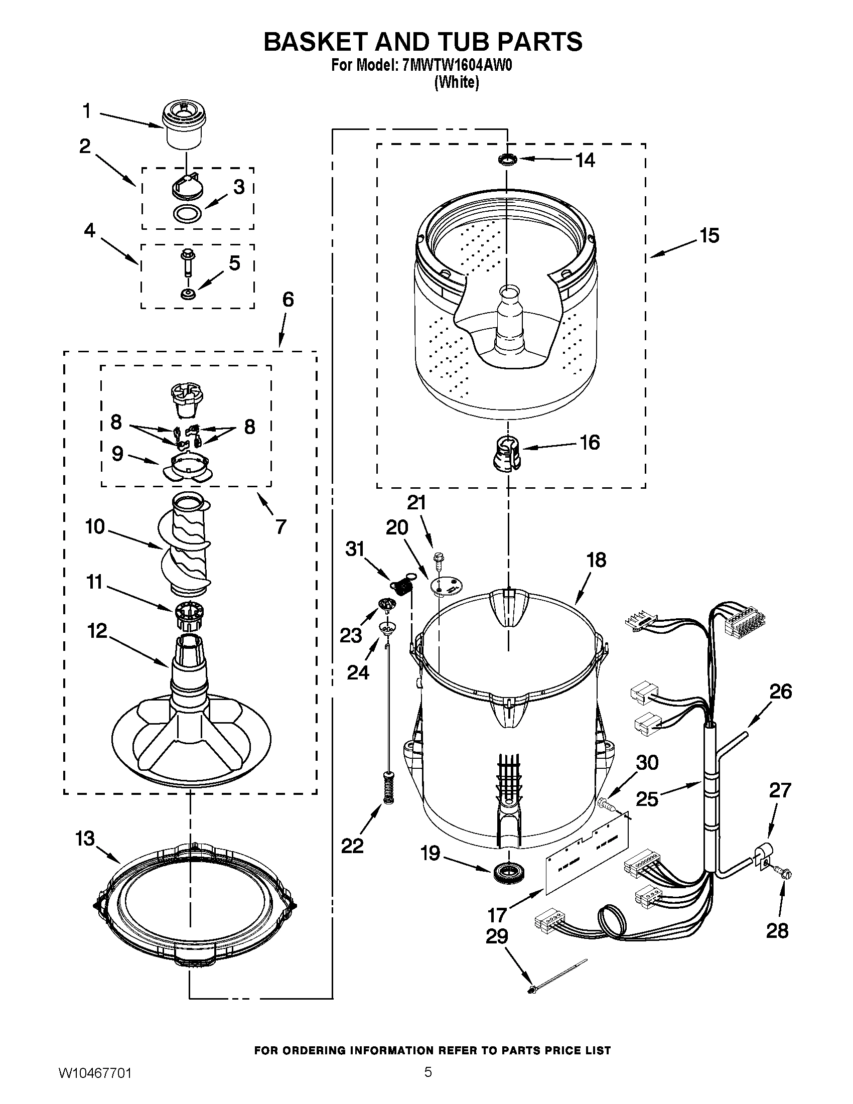 03 - BASKET AND TUB PARTS