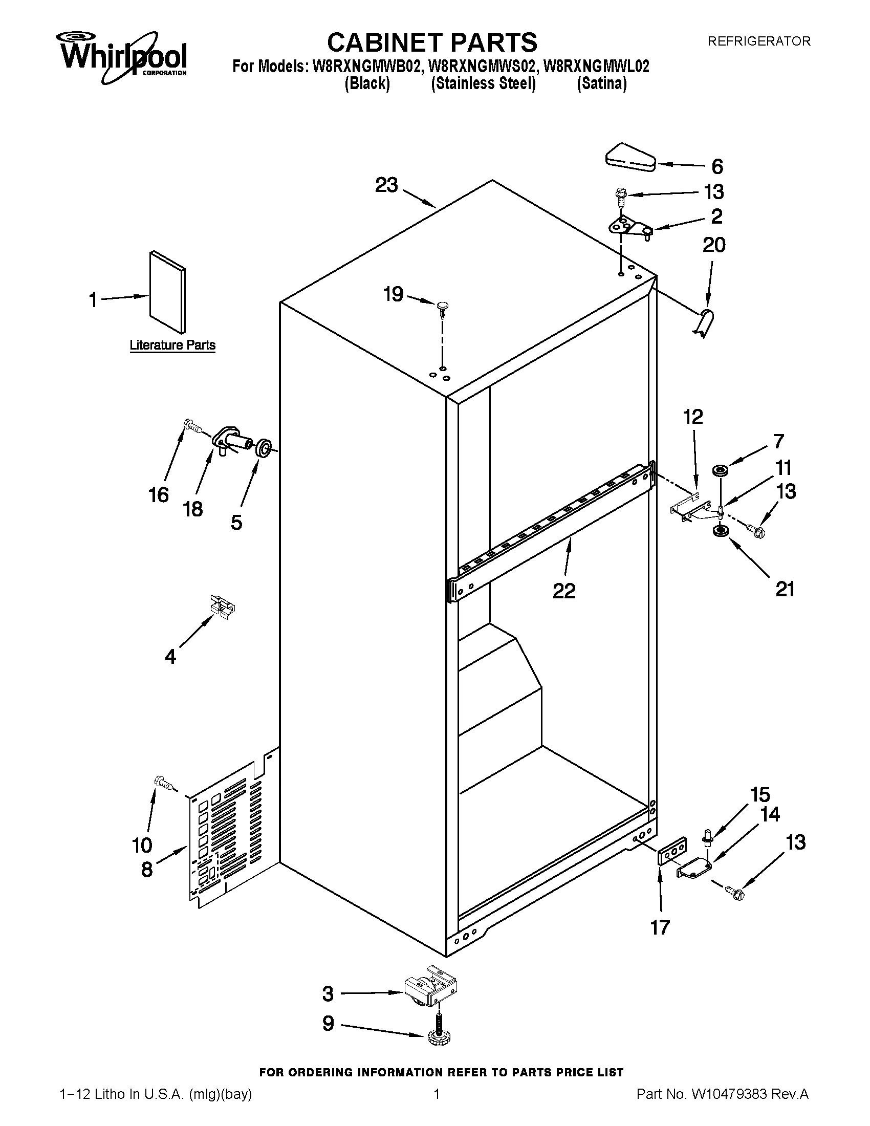 01 - CABINET PARTS