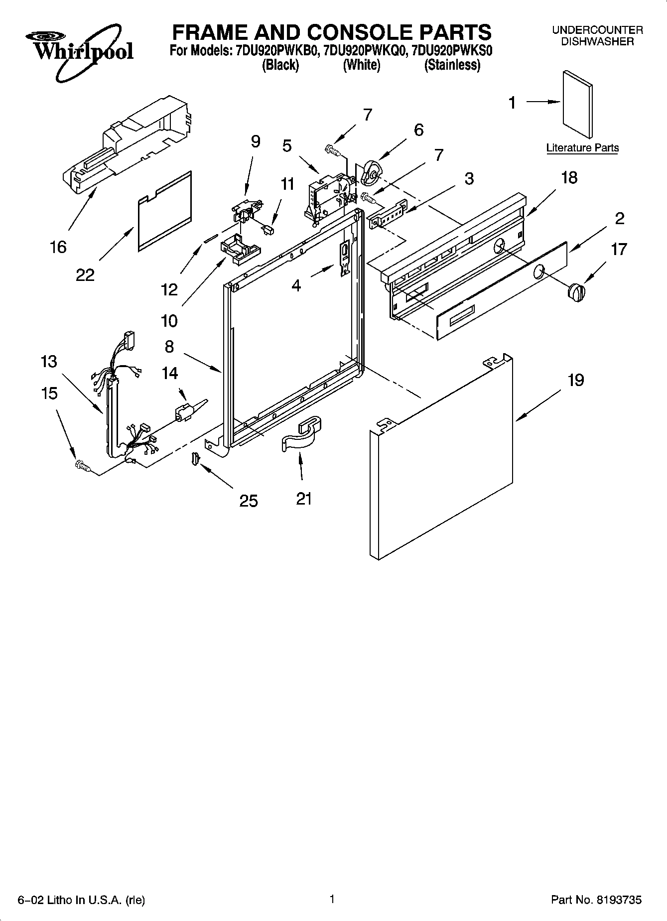 01 - FRAME AND CONSOLE PARTS