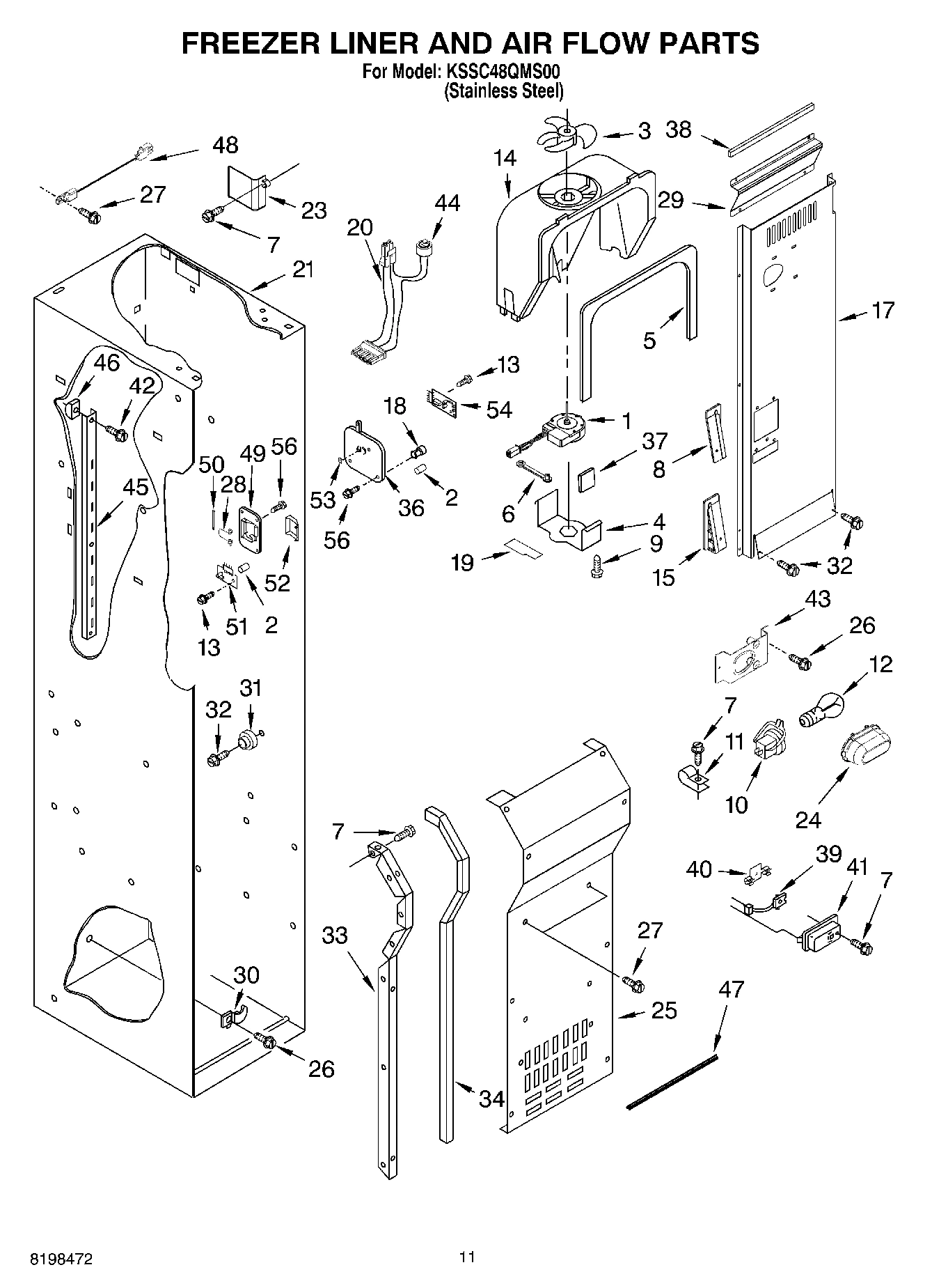 08 - FREEZER LINER AND AIR FLOW PARTS