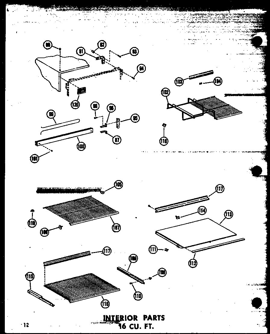 04 - INTERIOR PARTS 16 CU. FT.