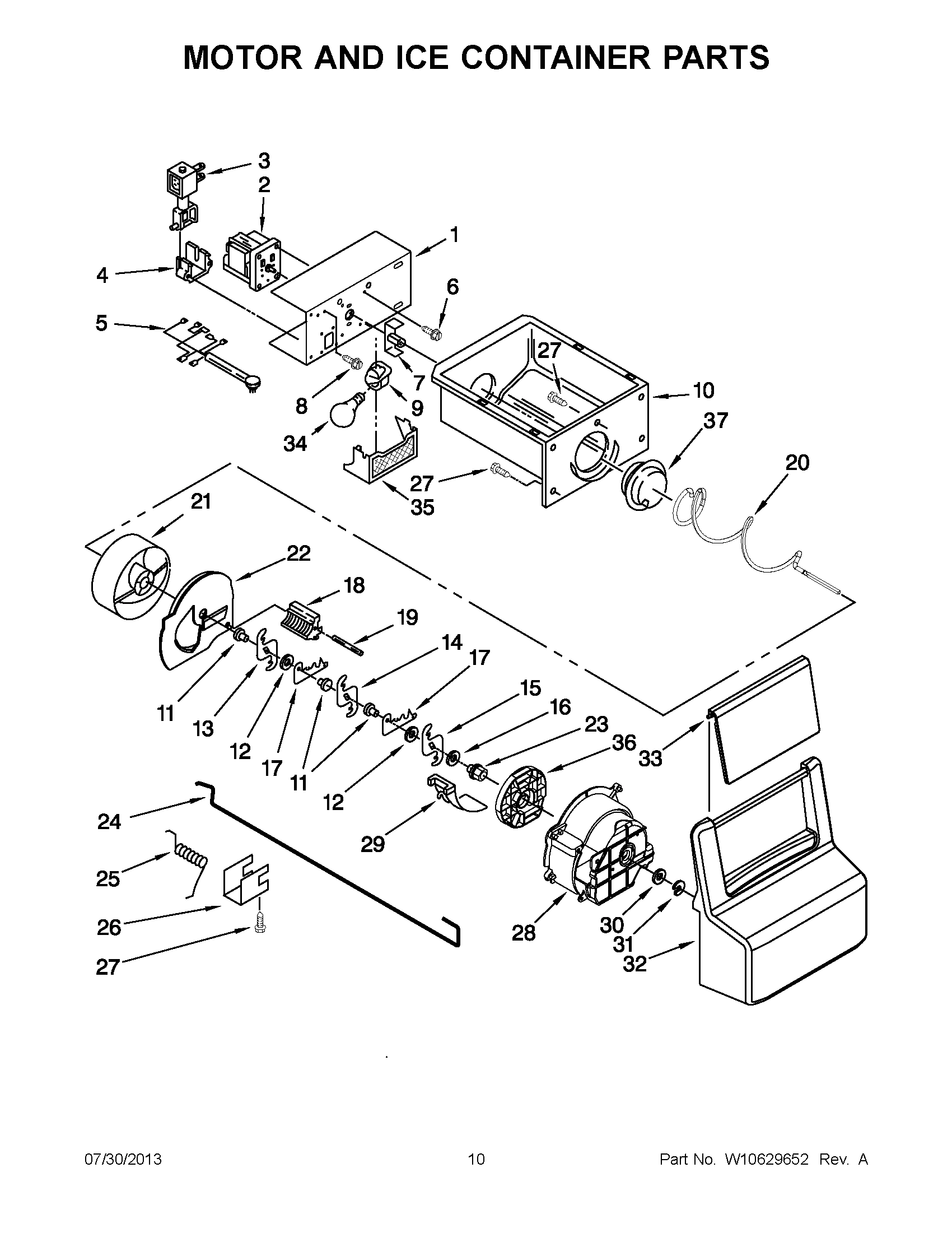 05 - MOTOR AND ICE CONTAINER PARTS