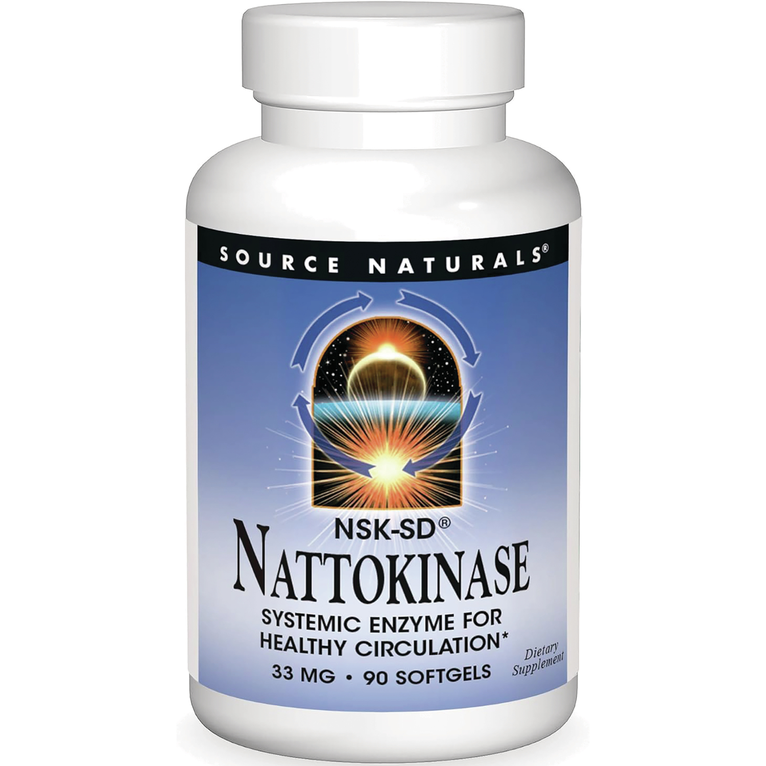 Source Naturals Nsk-Sd Nattokinase Supplement Vitamin | 33 mg | 90 Soft Gels