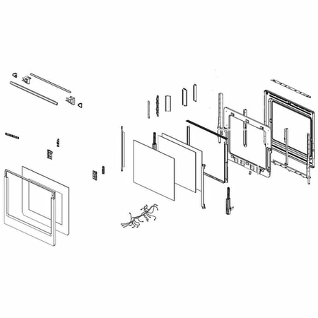 DG94-01649A Samsung Door Display Assembly Bla