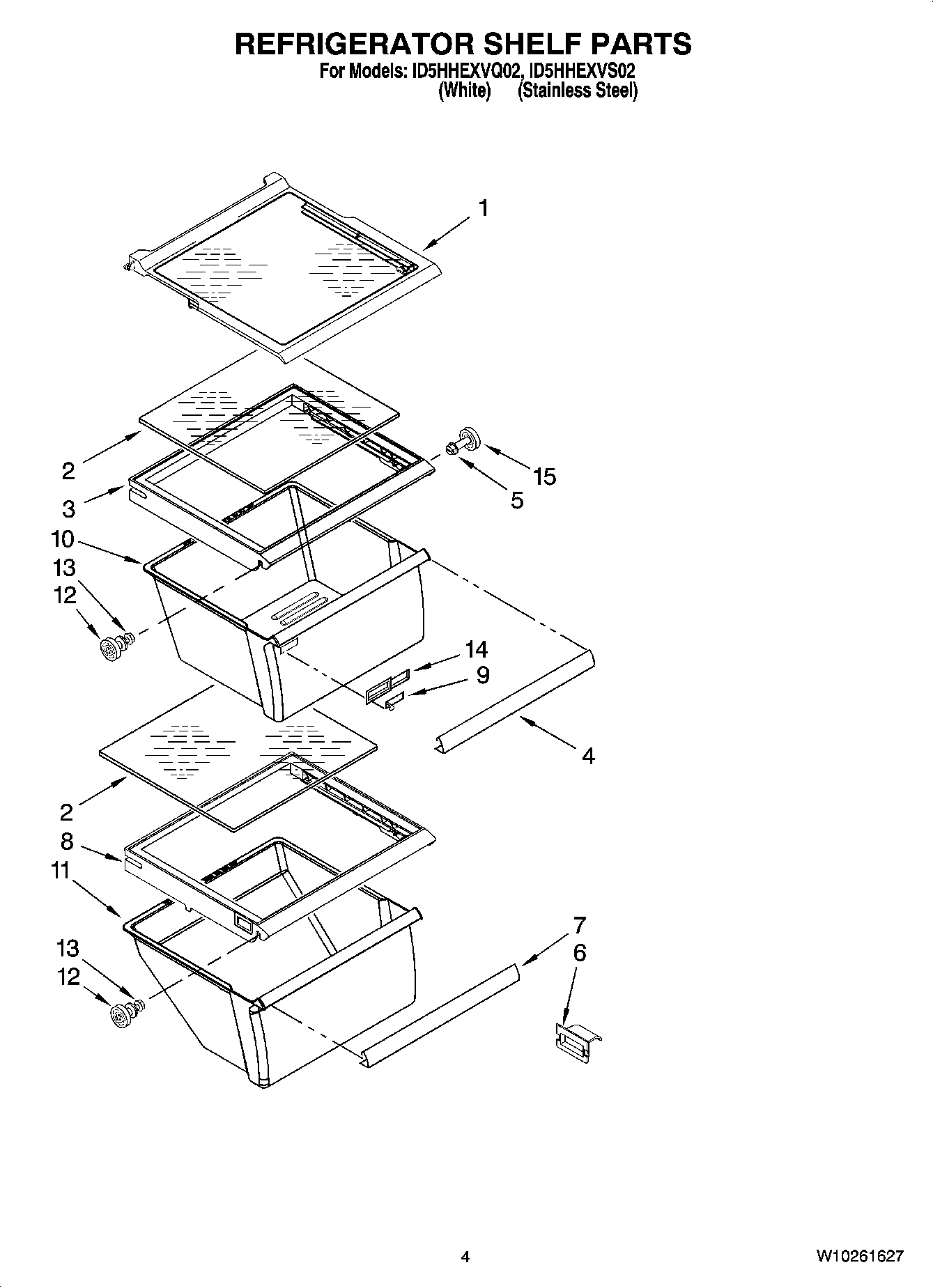 03 - REFRIGERATOR SHELF PARTS