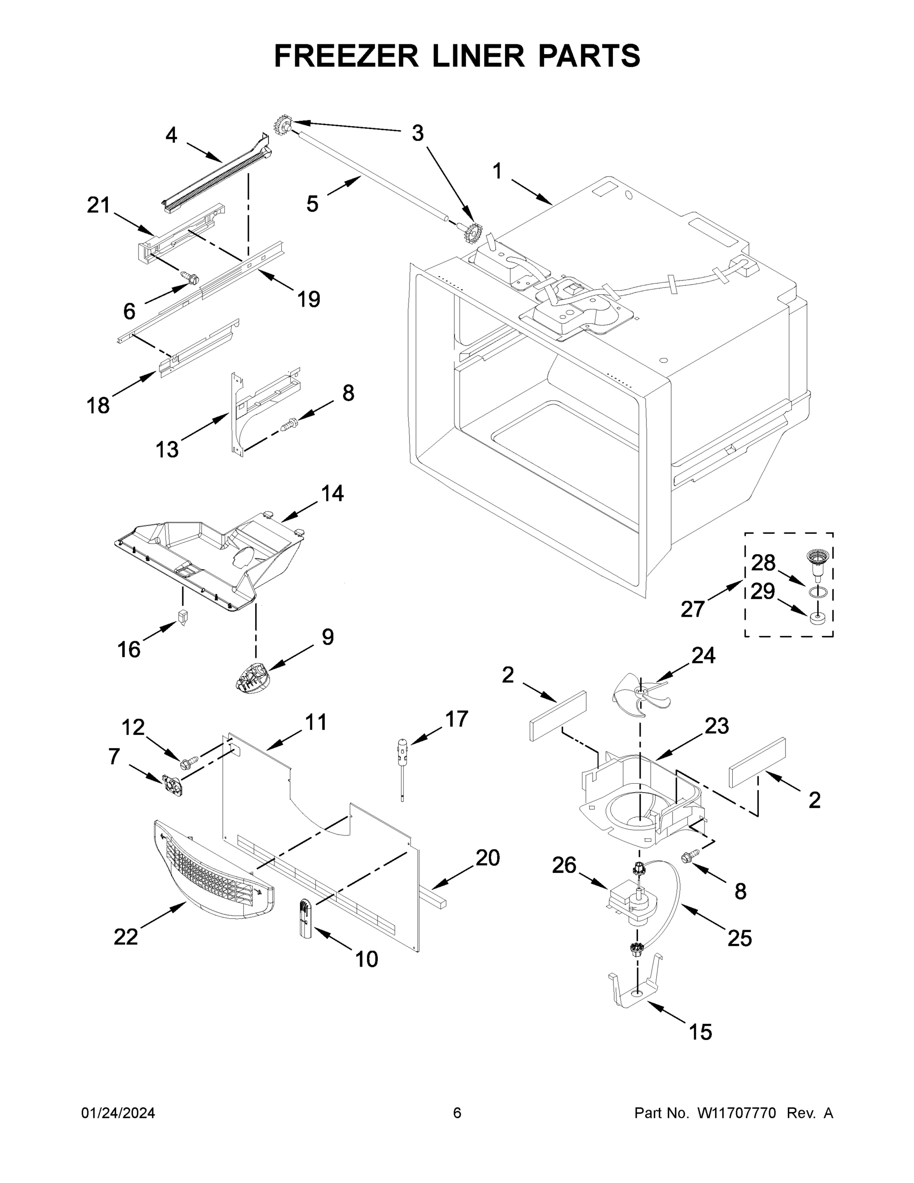 04 - FREEZER LINER PARTS