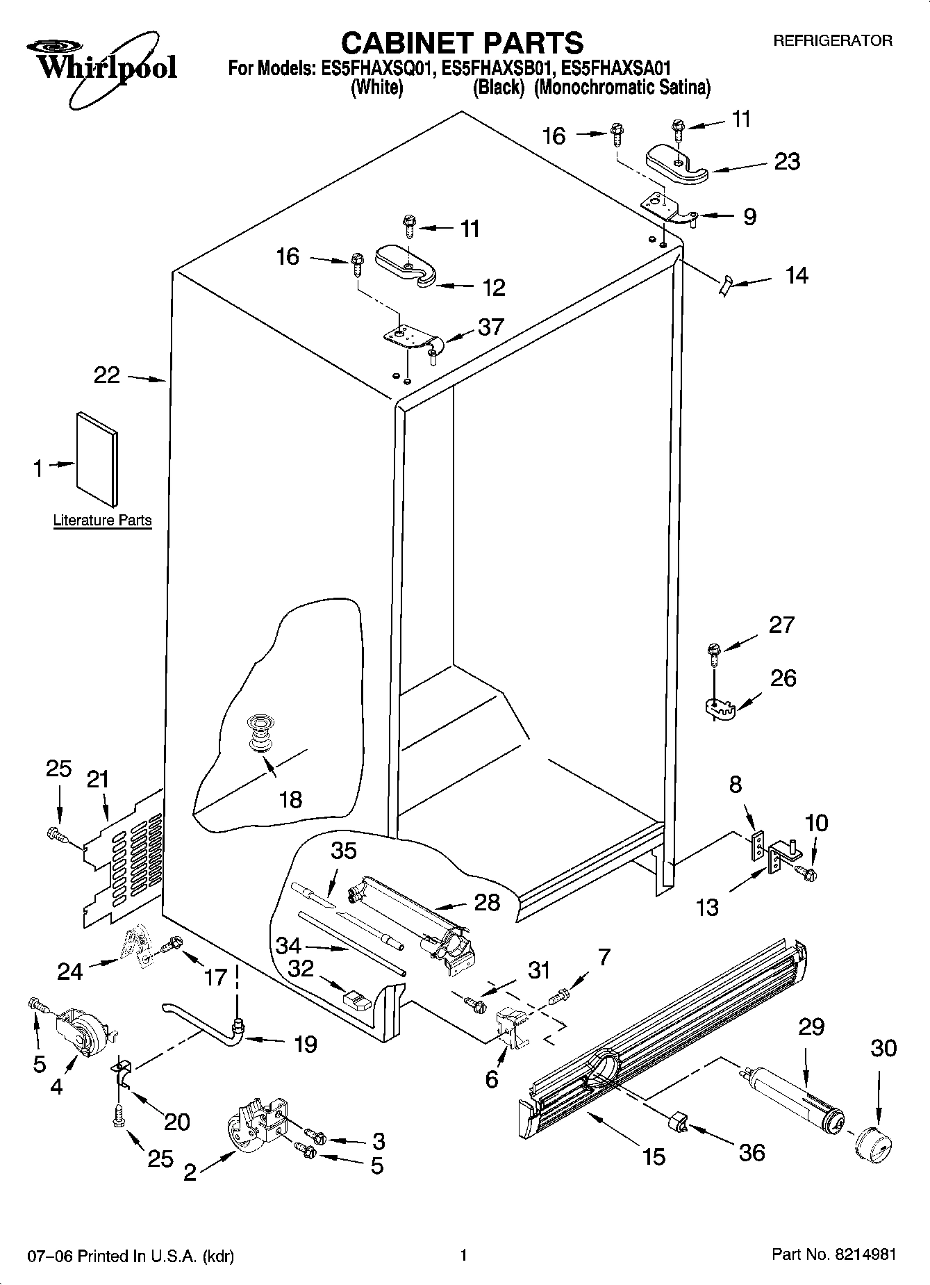 01 - CABINET PARTS