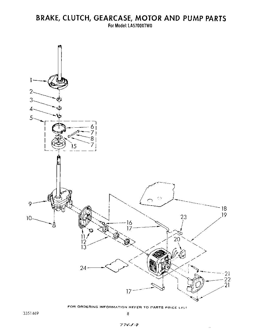 06 - BRAKE, CLUTCH, GEARCASE, MOTOR AND PUMP