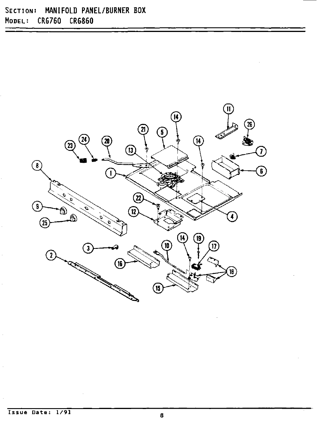 08 - MANIFOLD PANEL (xCRG760 xCRG860)