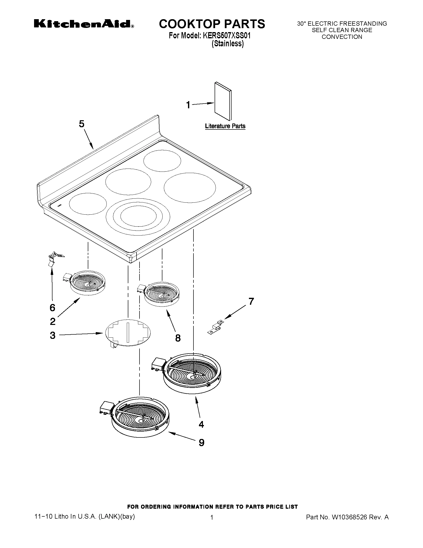01 - COOKTOP PARTS