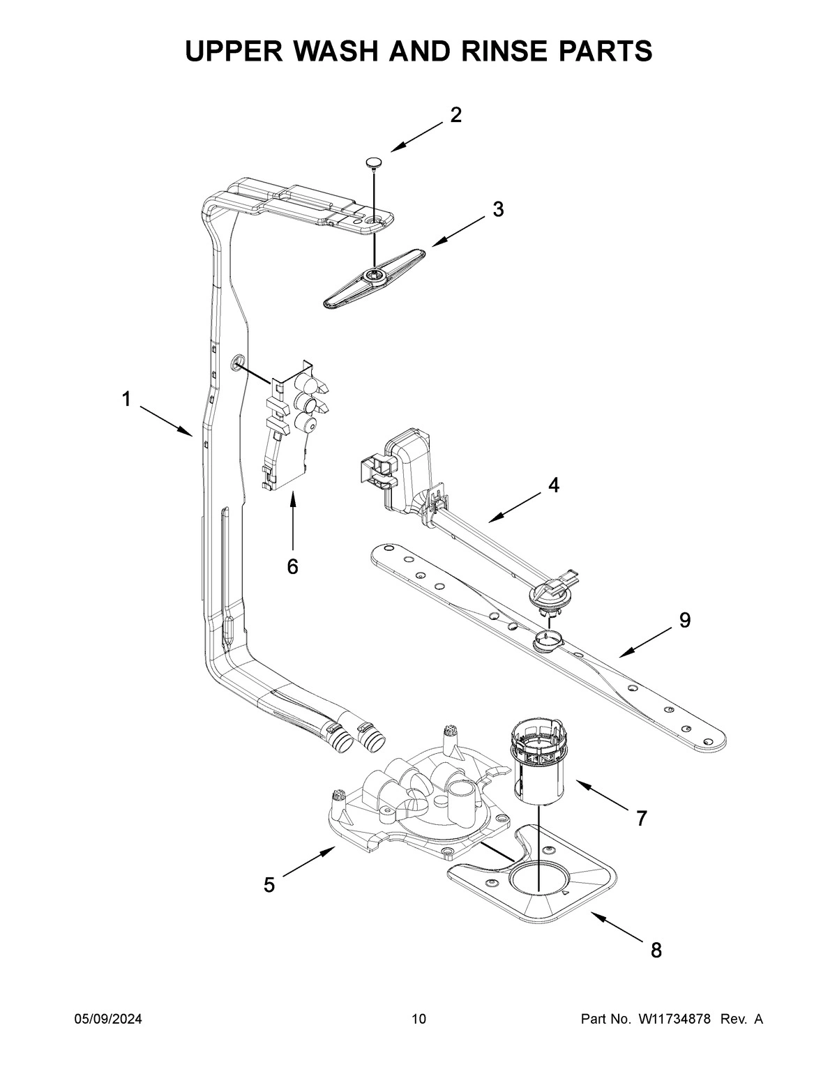 06 - UPPER WASH AND RINSE PARTS